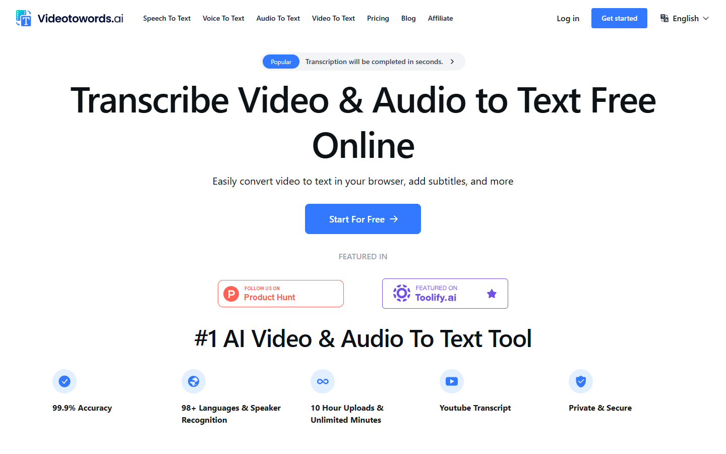 Videotowords AI Videotowords AI