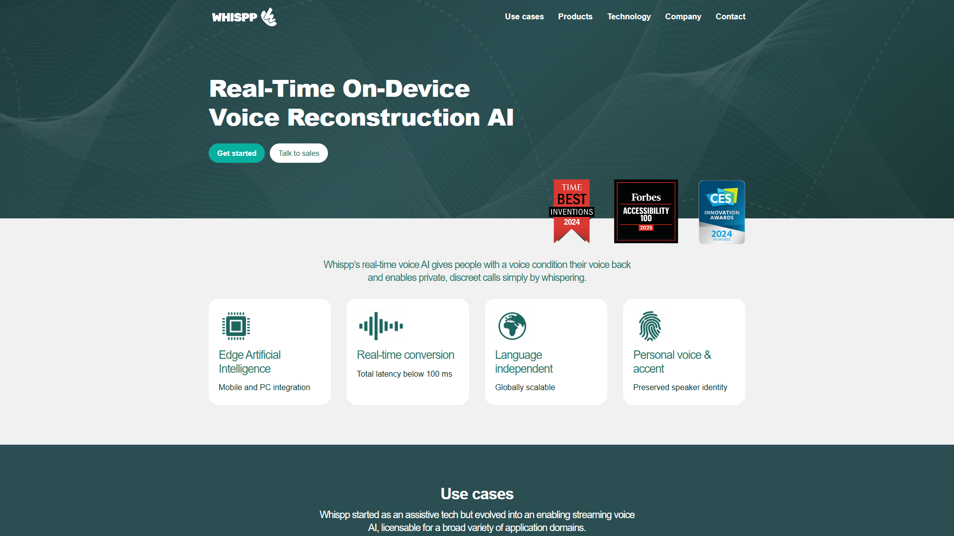 Whispp Real-Time Voice Reconstruction AI Whispp Real-Time Voice Reconstruction AI