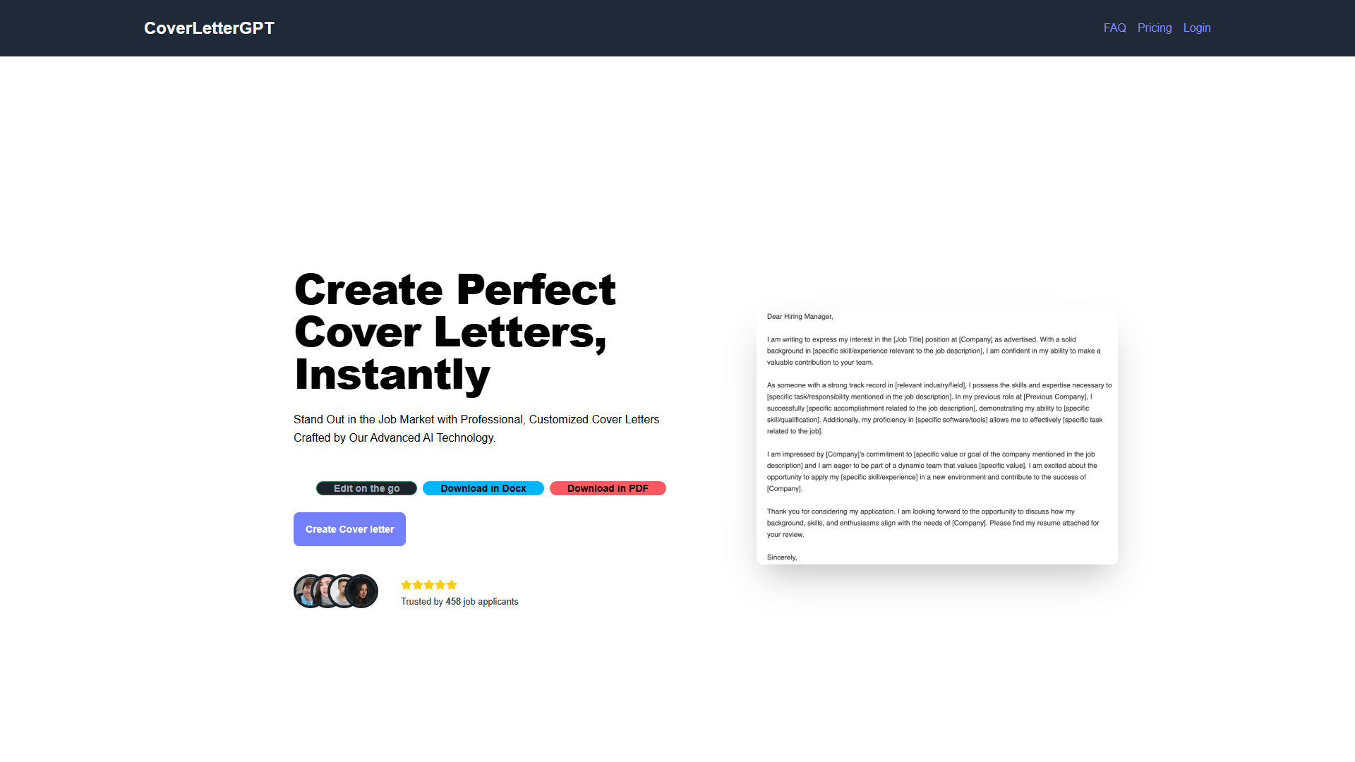 Chat GPT Cover Letter Generator Chat GPT Cover Letter Generator