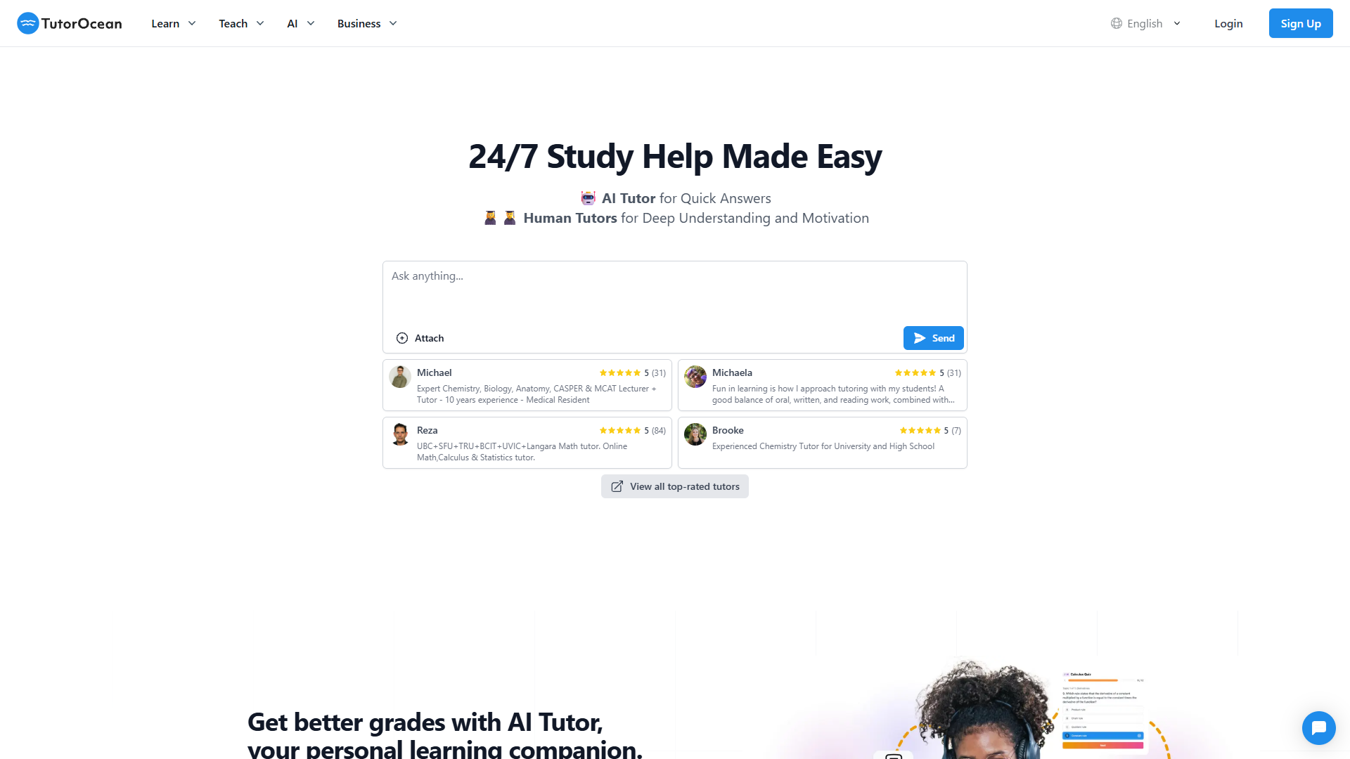 TutorOcean AI Tutor TutorOcean AI Tutor