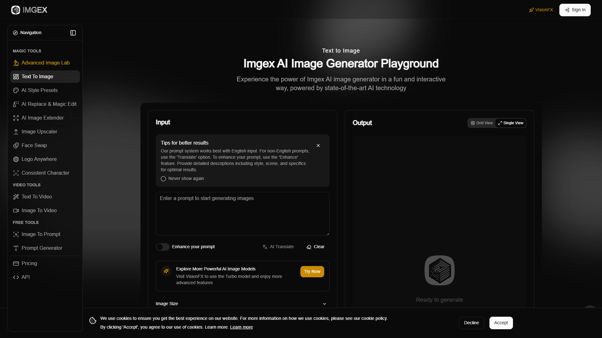 Imgex AI Image Generator Playground Imgex AI Image Generator Playground