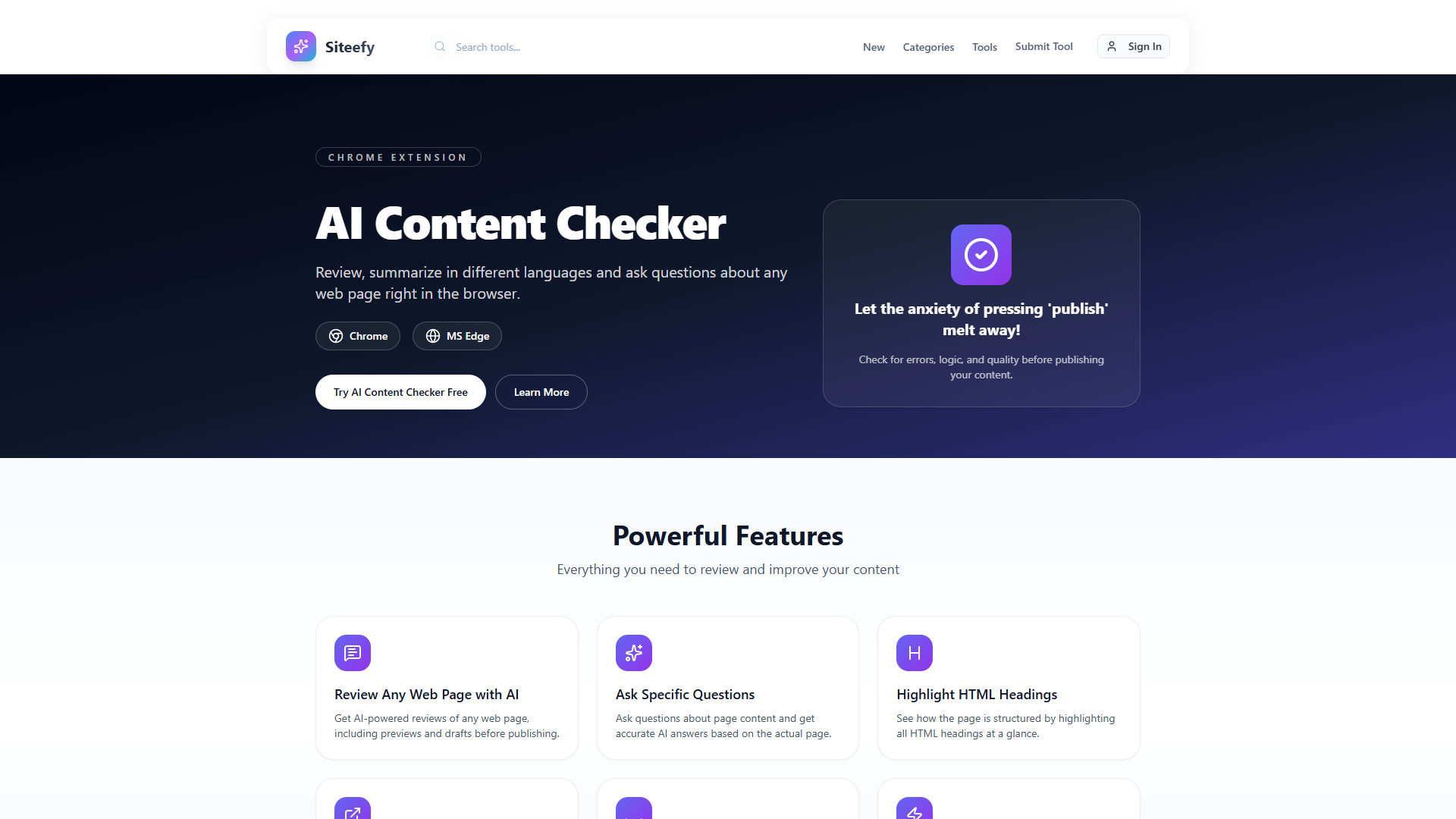 Siteefy AI Content Checker Siteefy AI Content Checker