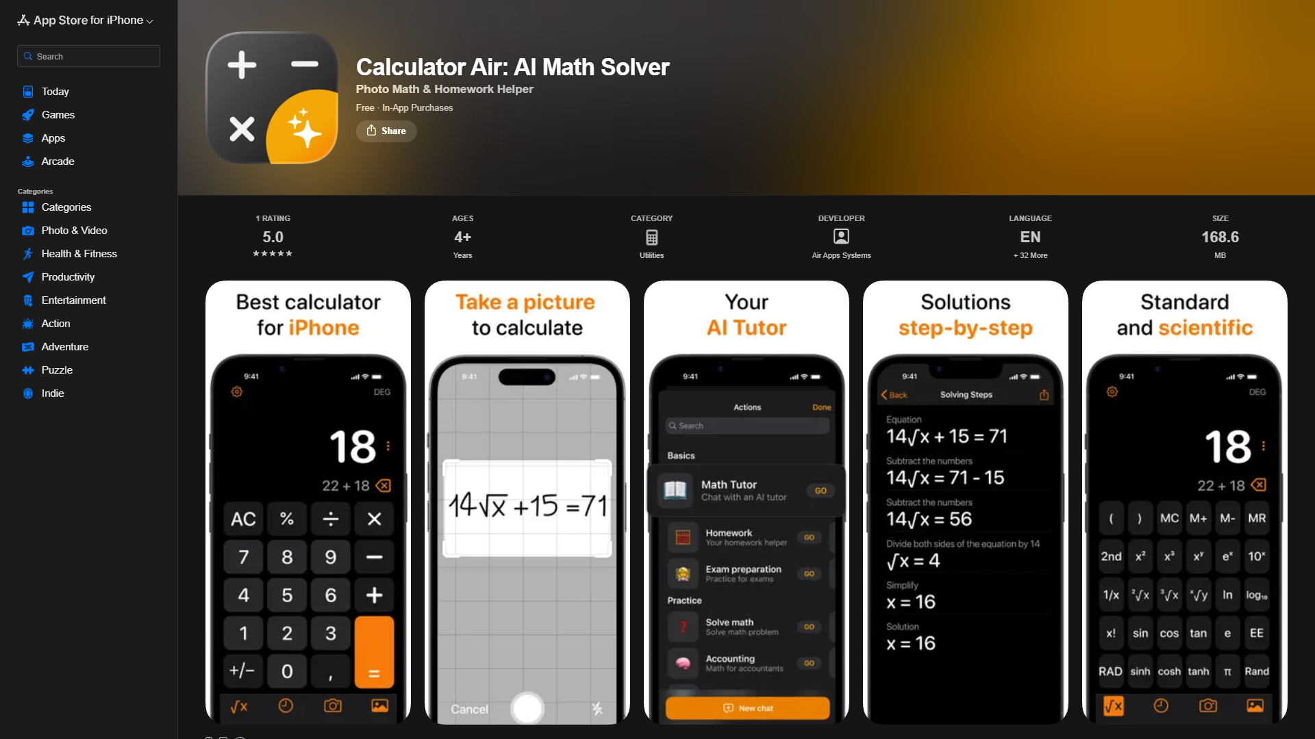 Calculator Air: AI Math Solver Calculator Air: AI Math Solver
