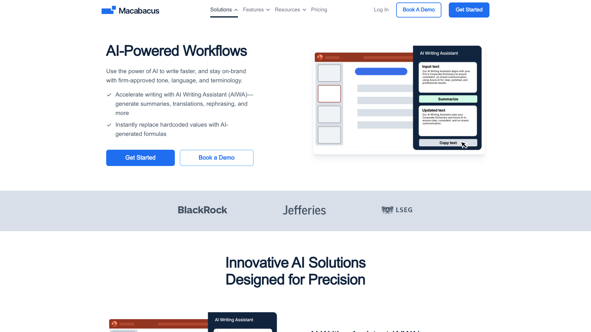 Macabacus AI Solutions Add-In Macabacus AI Solutions Add-In