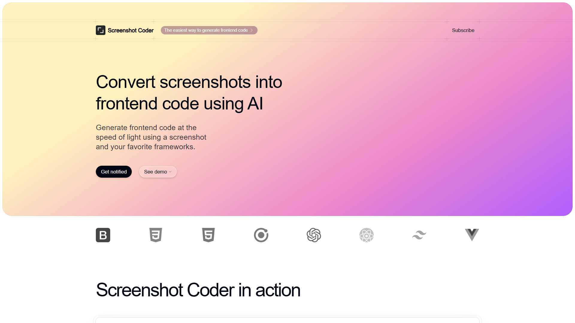 Screenshot Coder Screenshot Coder