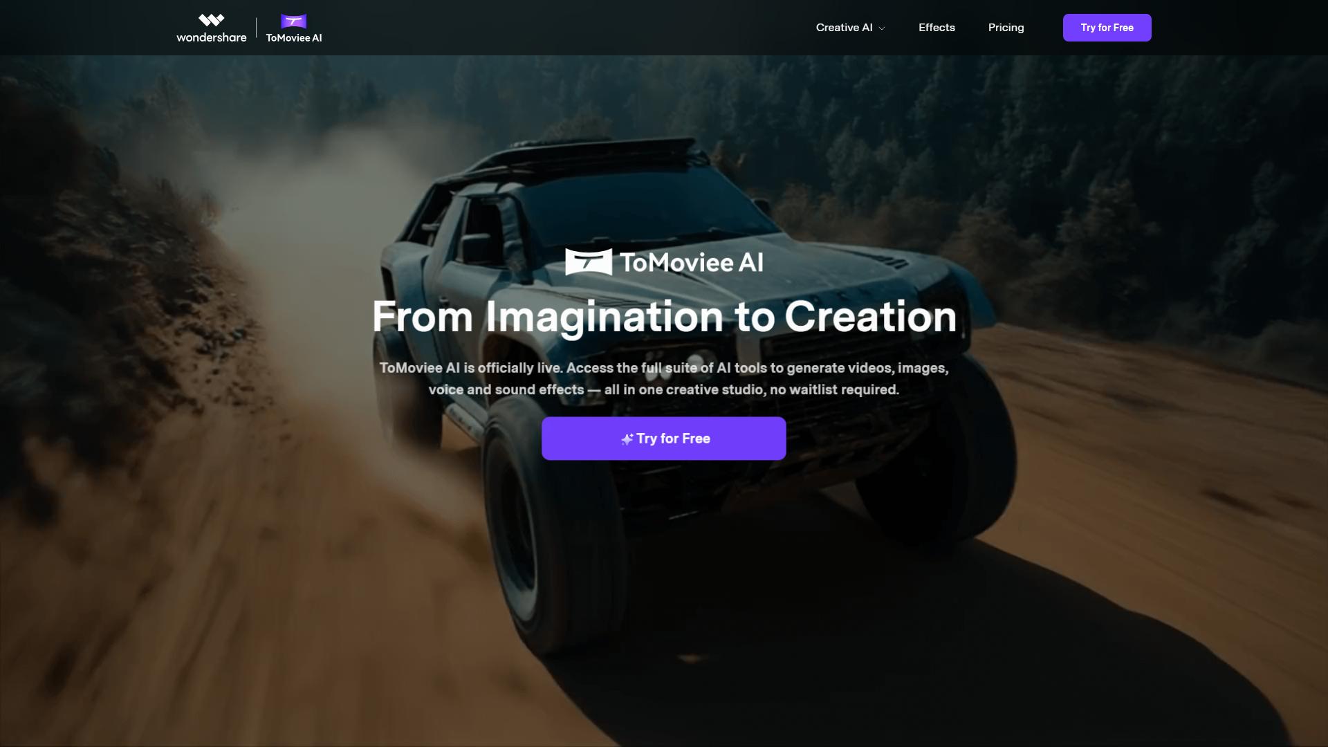 WonderShare ToMoviee AI WonderShare ToMoviee AI
