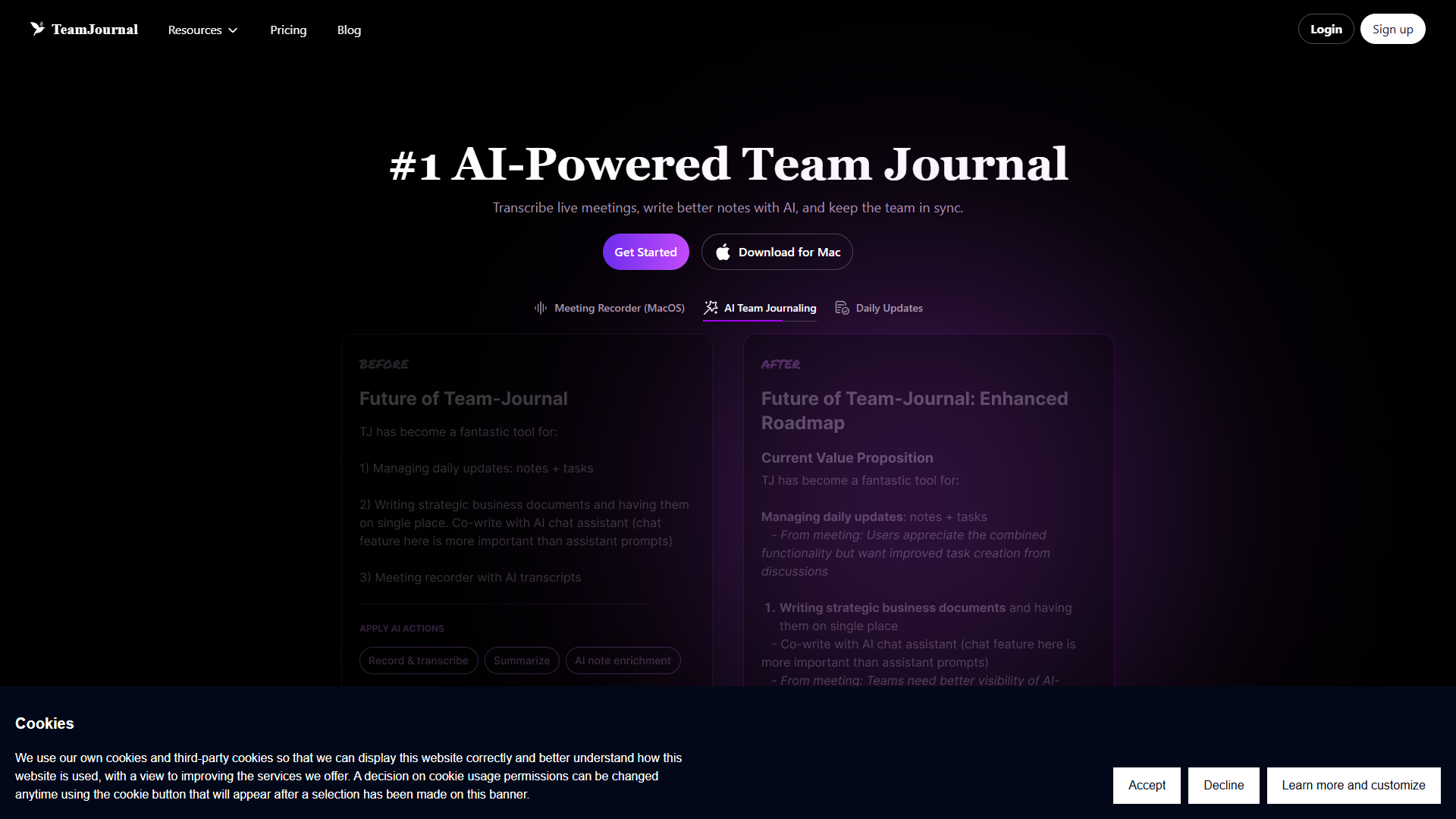 Team Journal Team Journal