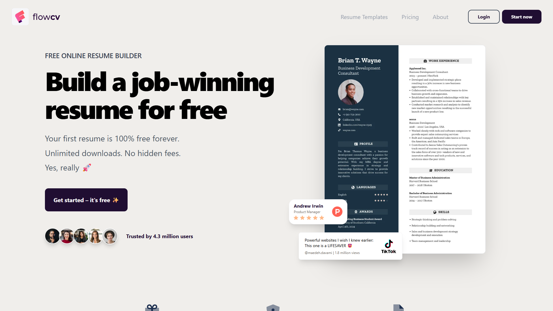 FlowCV — Free Online Resume Builder FlowCV — Free Online Resume Builder