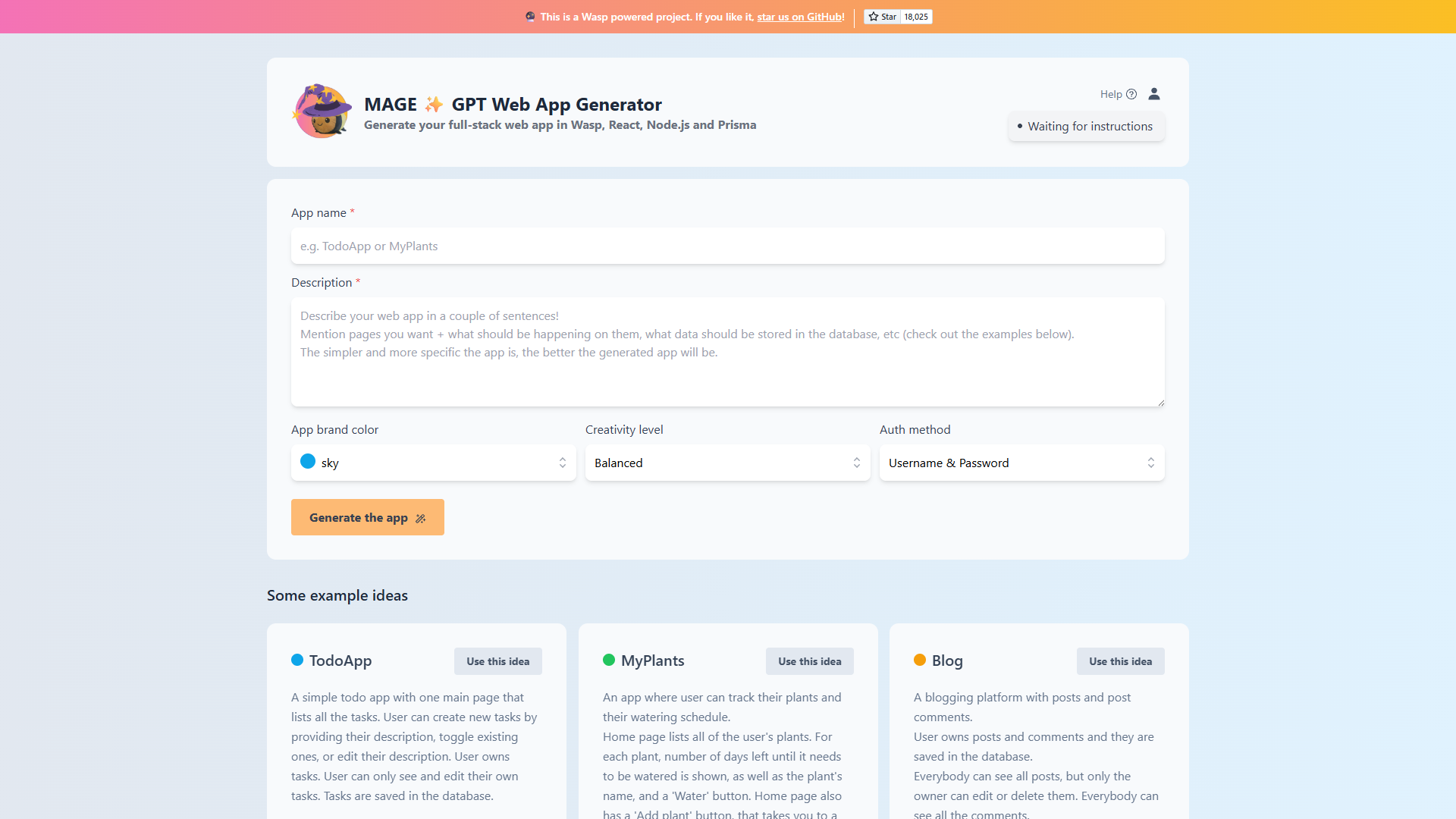MAGE GPT Web App Generator MAGE GPT Web App Generator