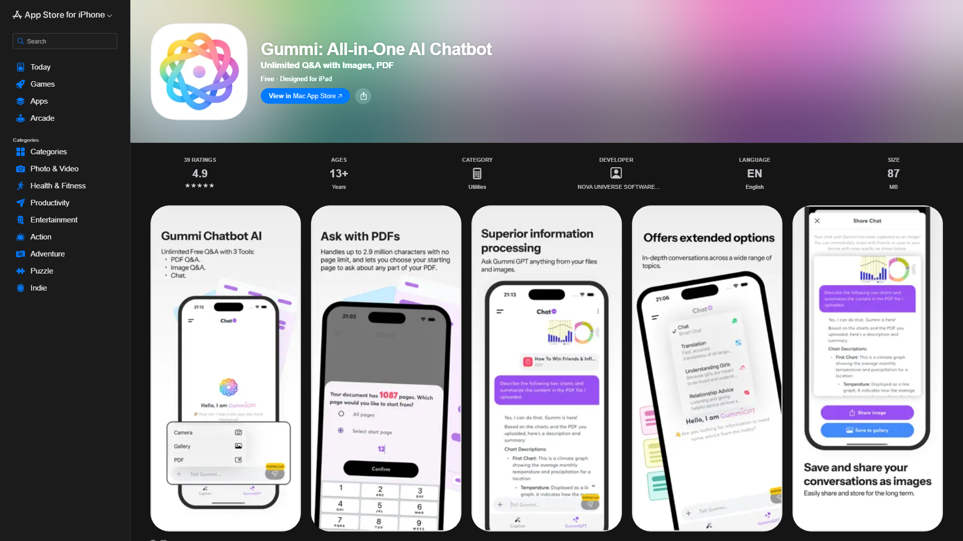 Gummi: All-in-One AI Chatbot Gummi: All-in-One AI Chatbot
