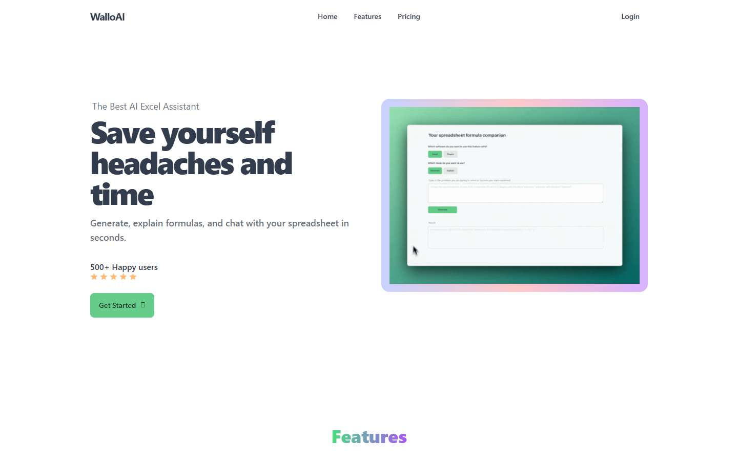 Wallo — AI Excel Assistant Wallo — AI Excel Assistant