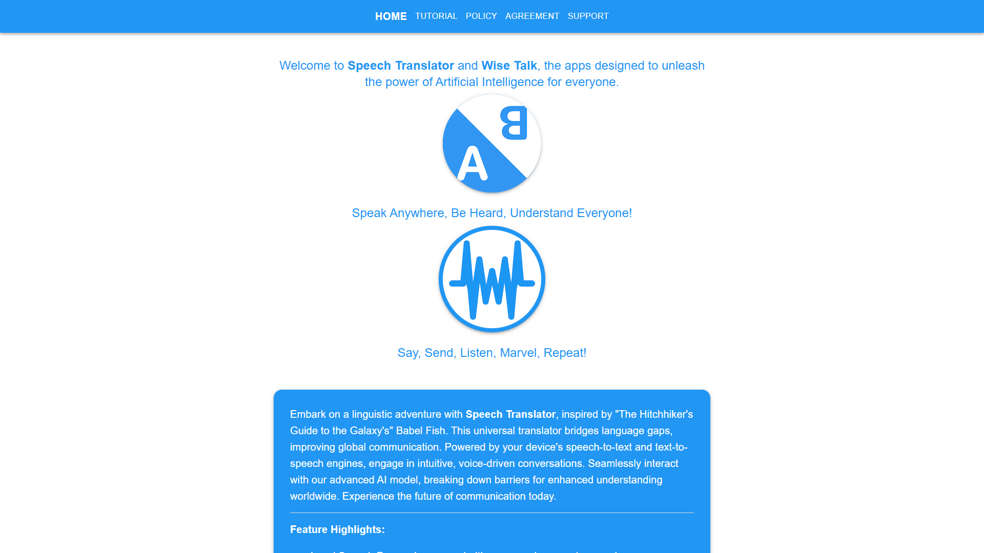 WiseTalk Voice-Activated AI Assistant WiseTalk Voice-Activated AI Assistant