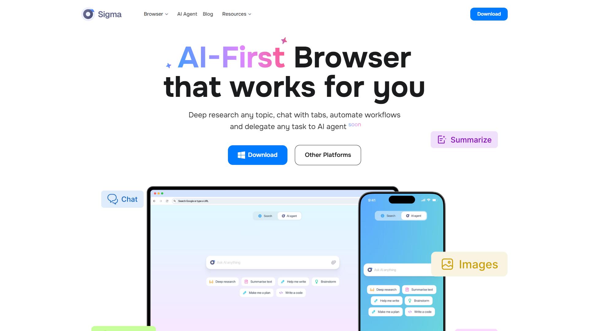 Sigma AI Browser Sigma AI Browser