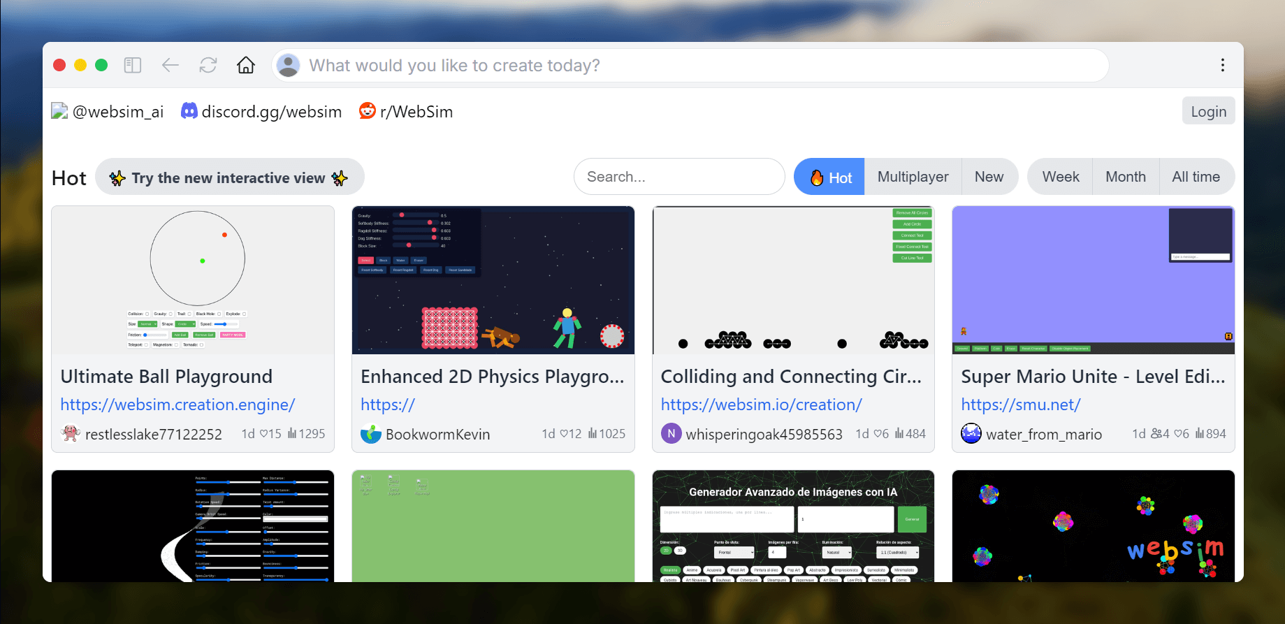 WebSim WebSim