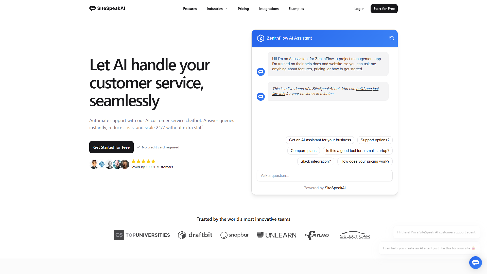 SiteSpeakAI SiteSpeakAI