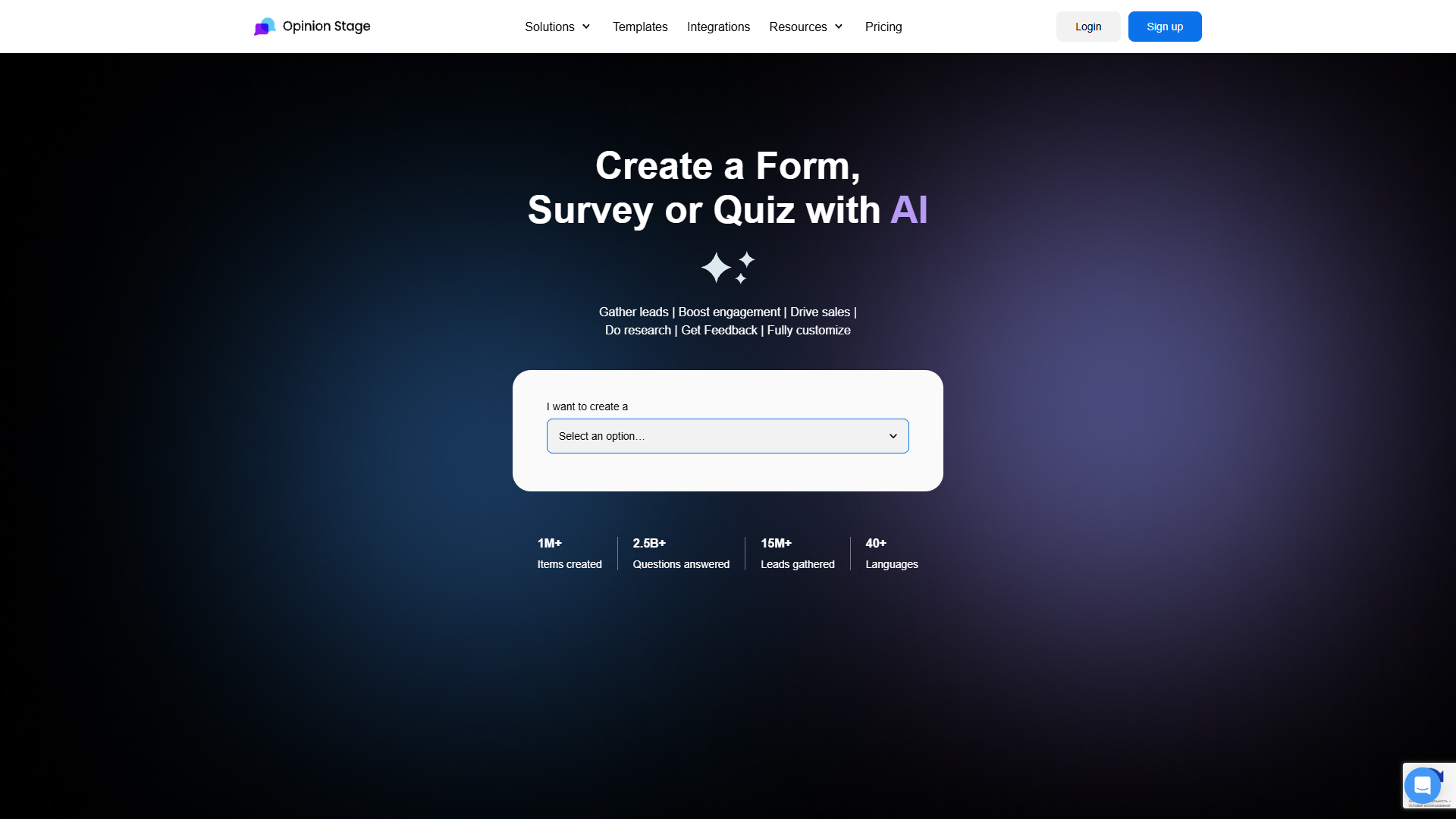Opinion Stage AI Forms Opinion Stage AI Forms