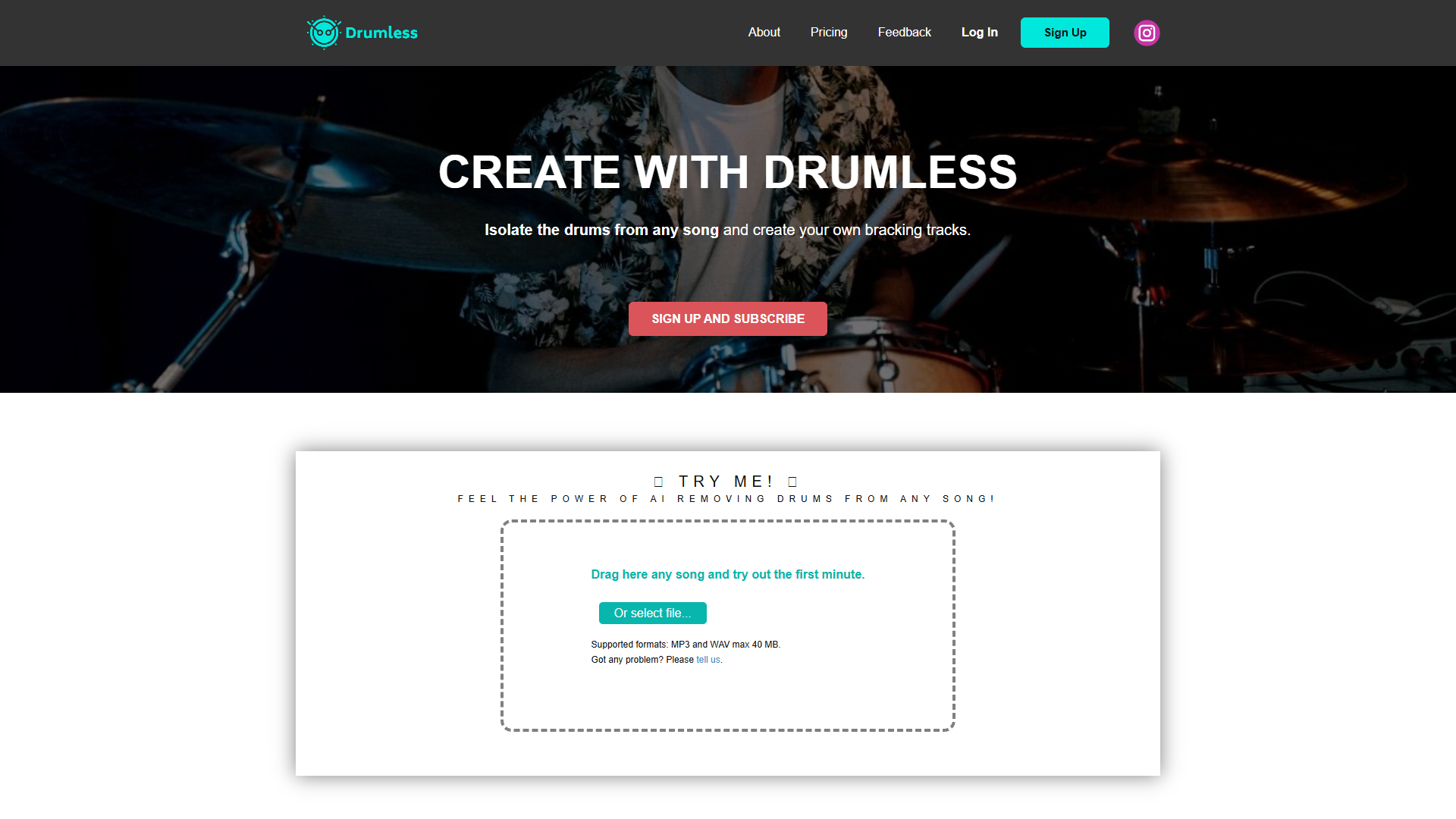 Drumless — удаление ударных из треков Drumless — удаление ударных из треков