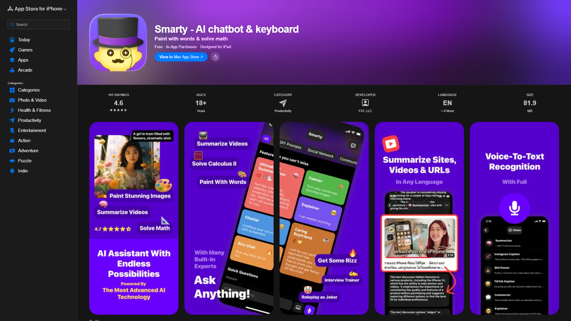 Smarty - AI chatbot & keyboard Smarty - AI chatbot & keyboard