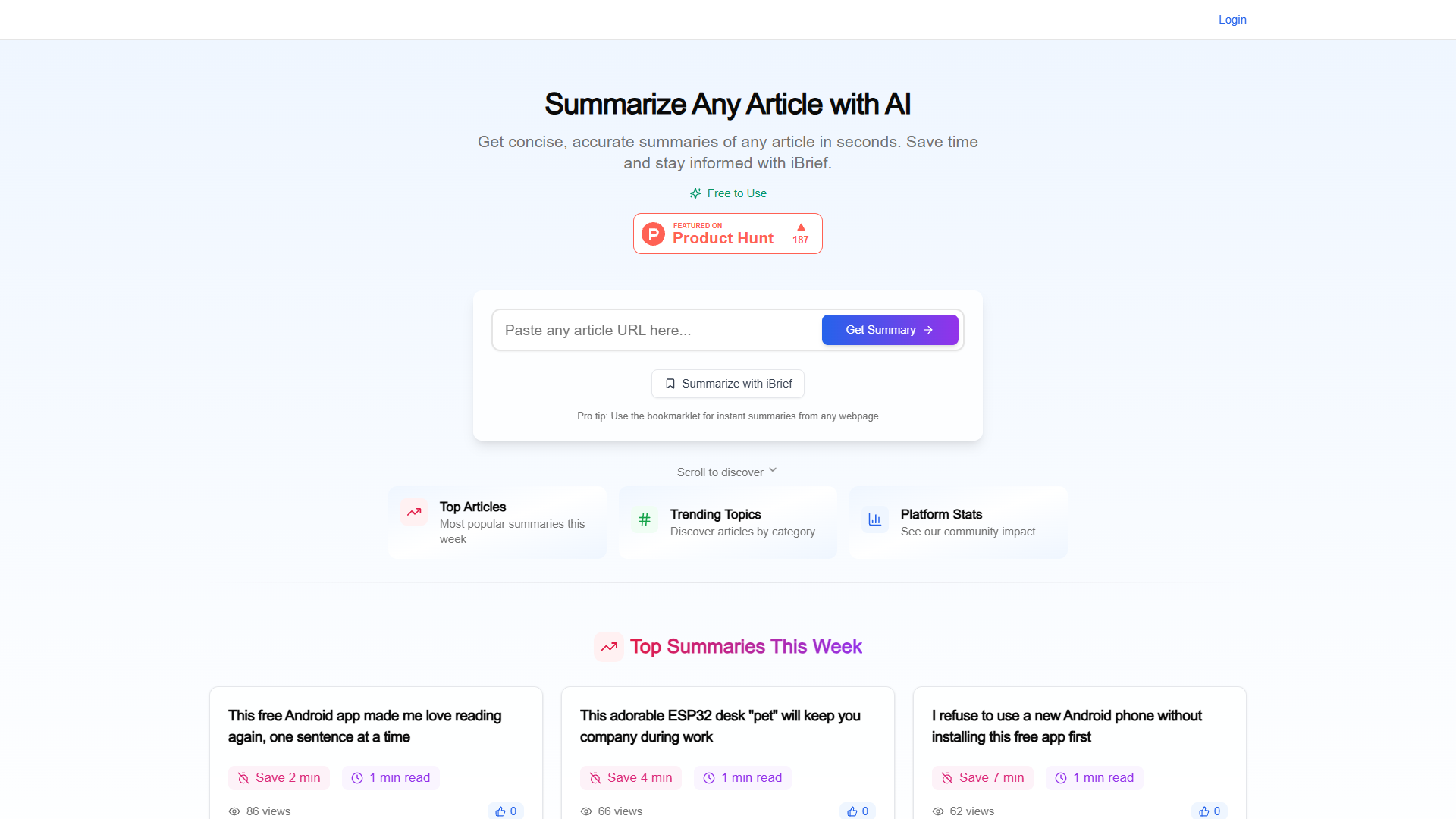 iBrief — AI Article Summarizer iBrief — AI Article Summarizer