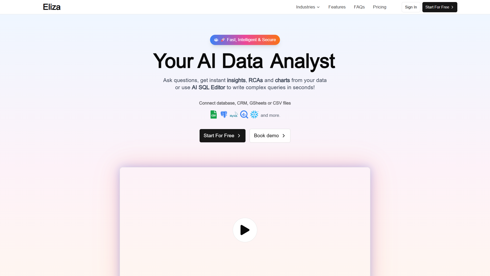 Eliza — AI Data Analyst Eliza — AI Data Analyst