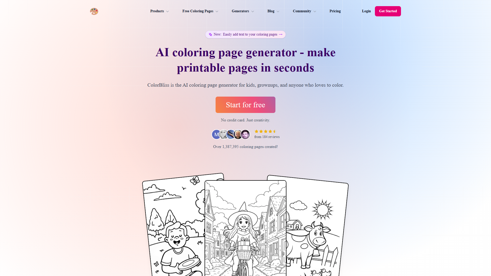 ColorBliss — AI Coloring Page Generator ColorBliss — AI Coloring Page Generator