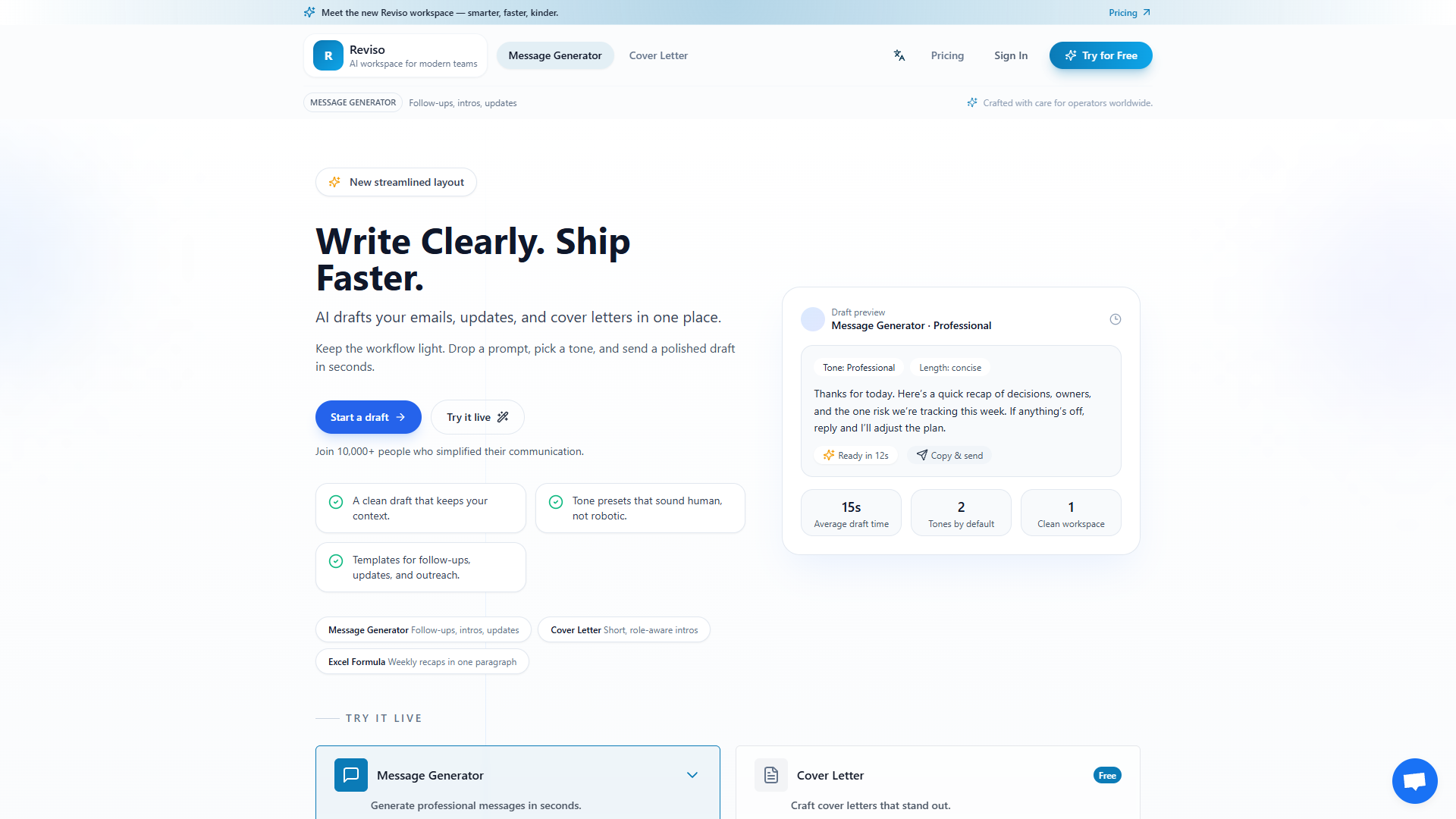 Reviso — Professional Text Generator & Excel Formula Tools Reviso — Professional Text Generator & Excel Formula Tools