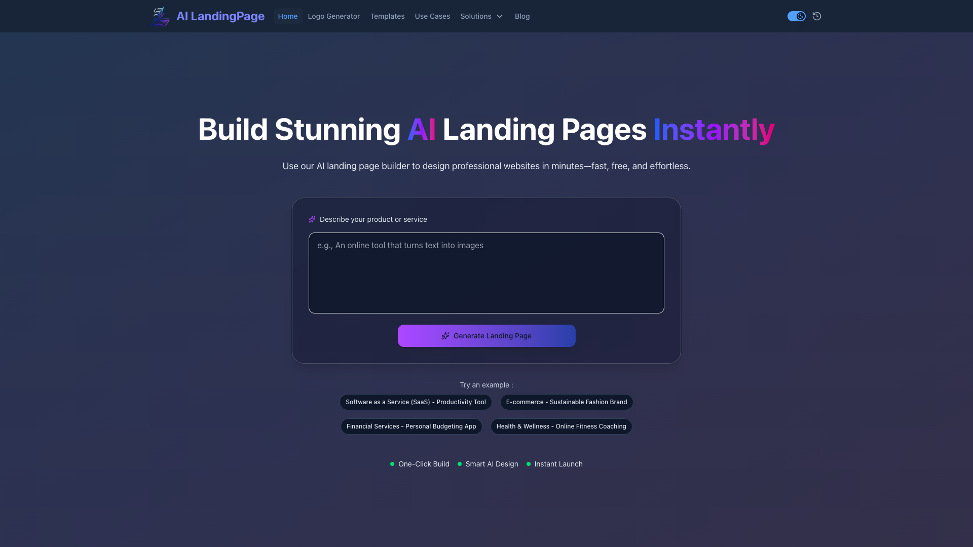 AI Landing Page Builder AI Landing Page Builder