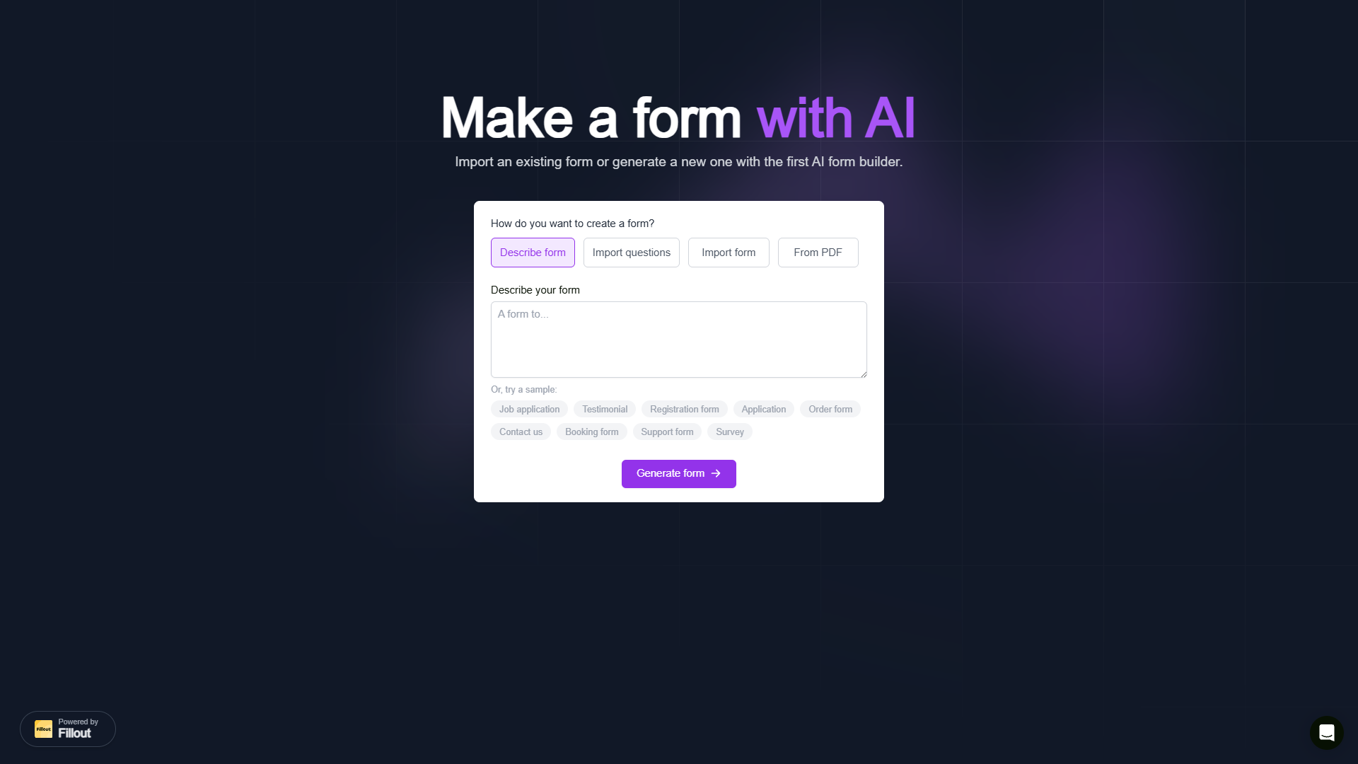 AI Form Generator AI Form Generator