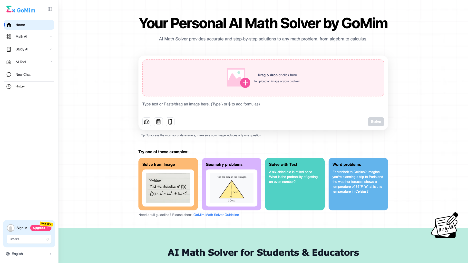 GoMim AI Math Solver GoMim AI Math Solver