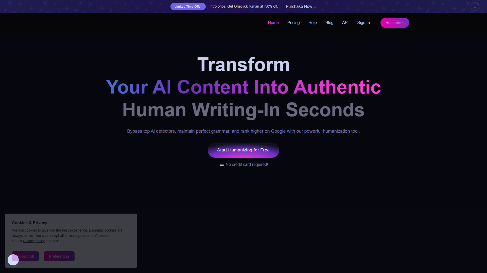 OneClickHuman OneClickHuman