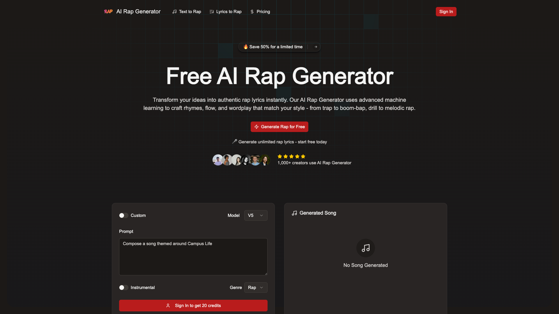 AI Rap Generator AI Rap Generator