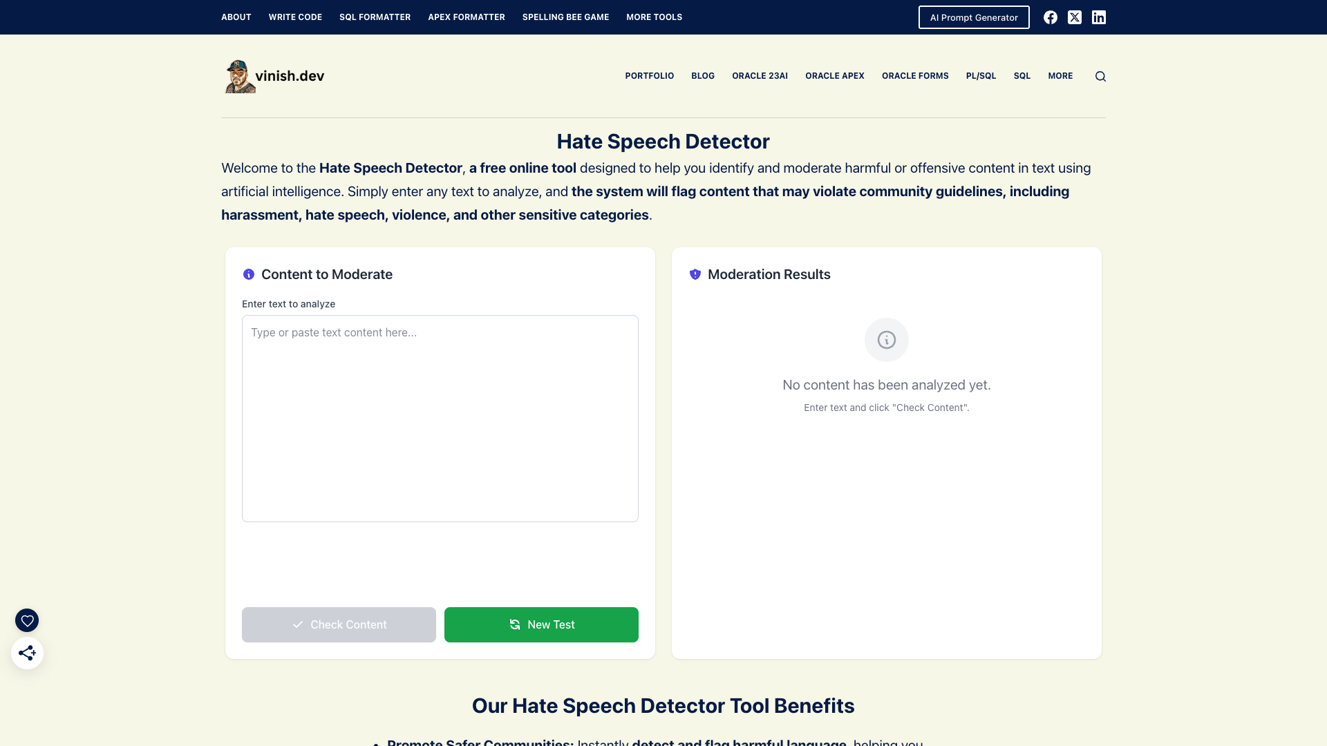Hate Speech Detector Hate Speech Detector