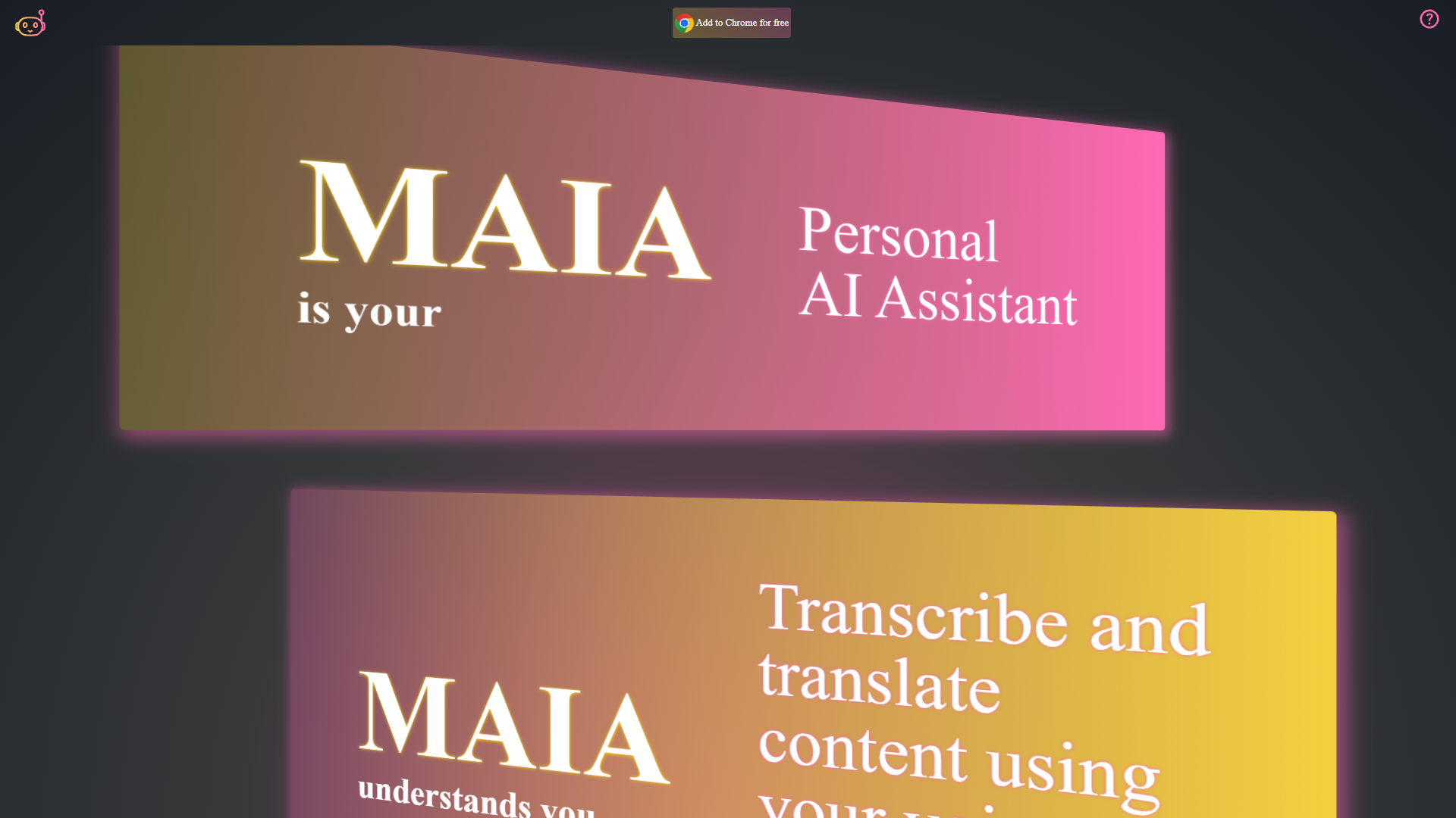 MAIA — My AI Assistant MAIA — My AI Assistant