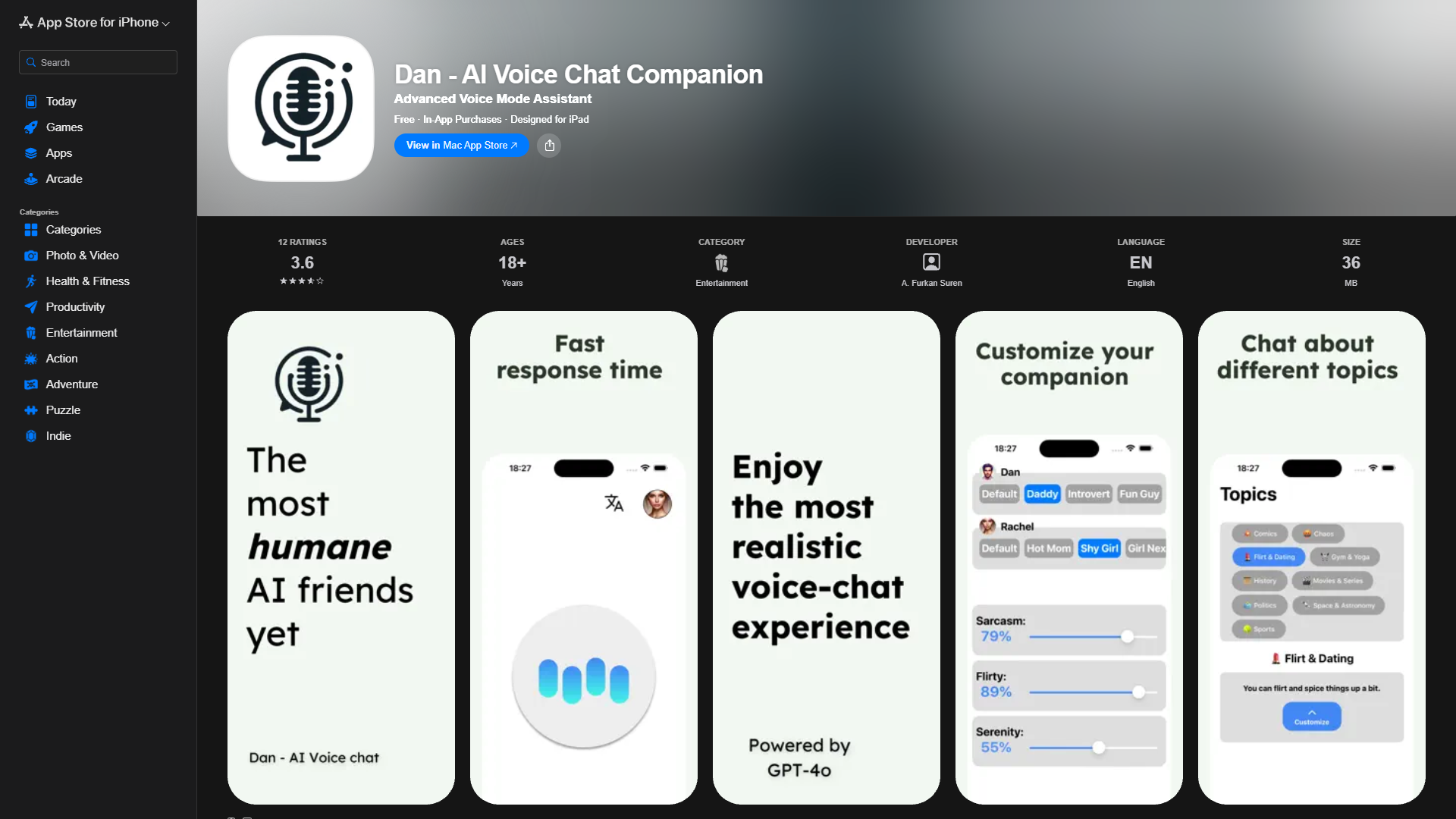 Dan - AI Voice Chat Companion Dan - AI Voice Chat Companion