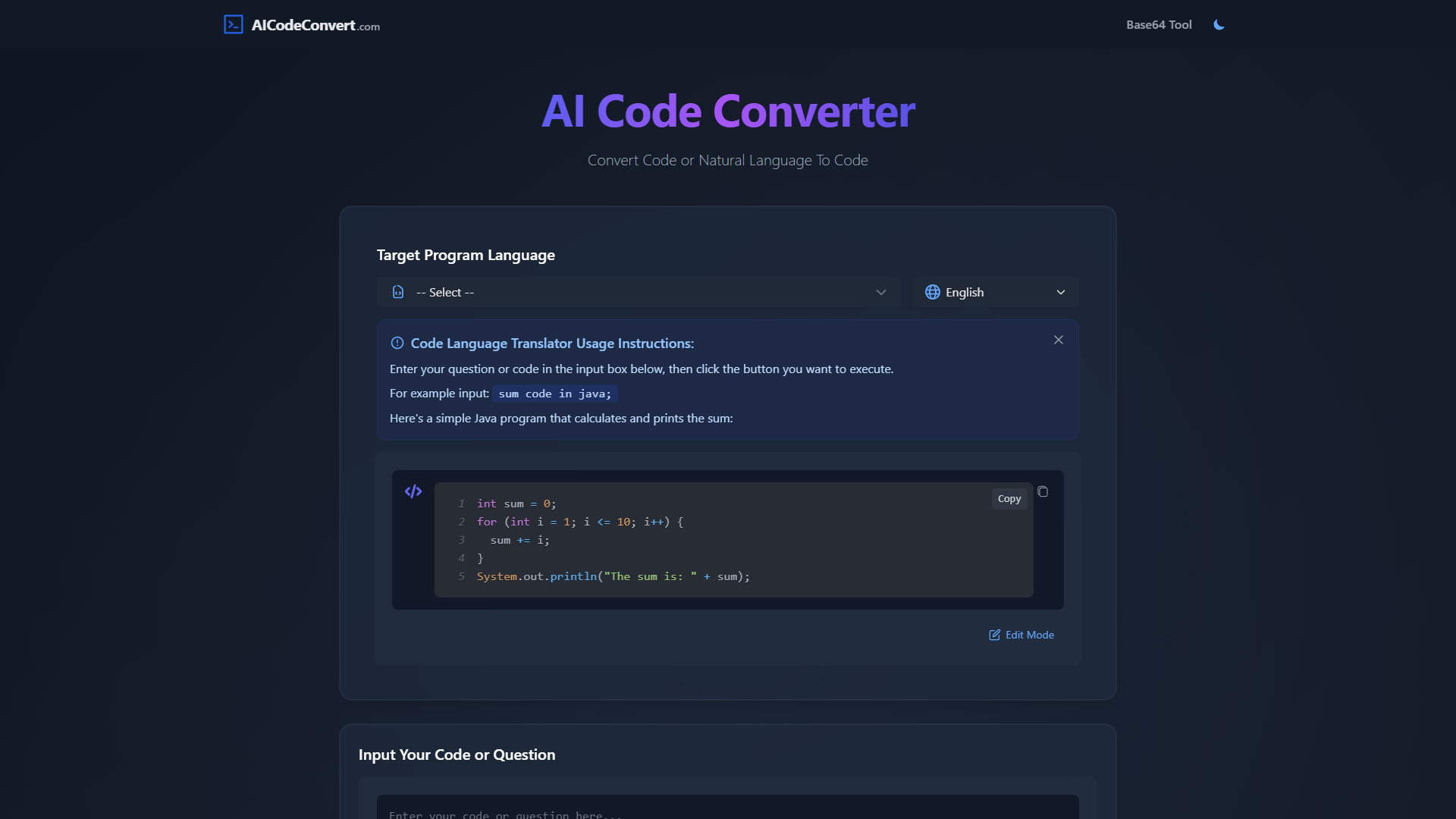 AI Code Converter AI Code Converter