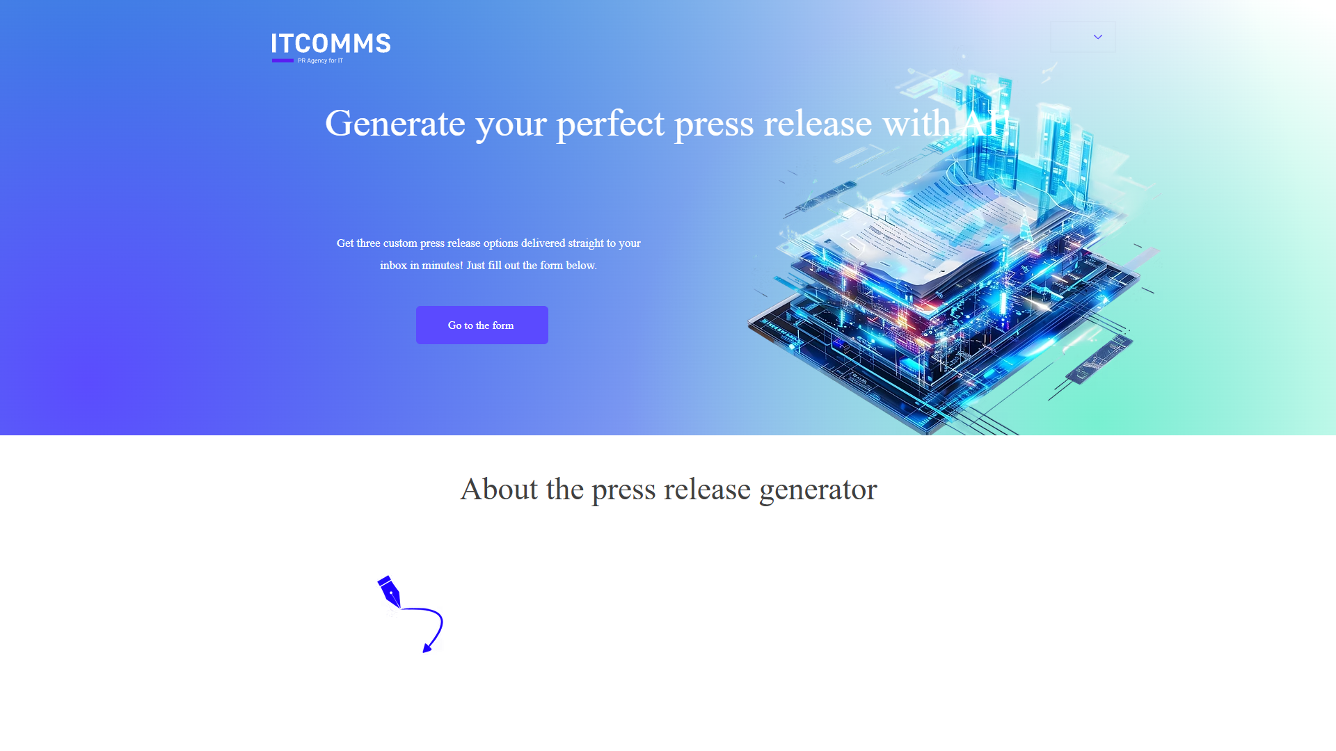 AI Press Release Generator by ITCOMMS AI Press Release Generator by ITCOMMS