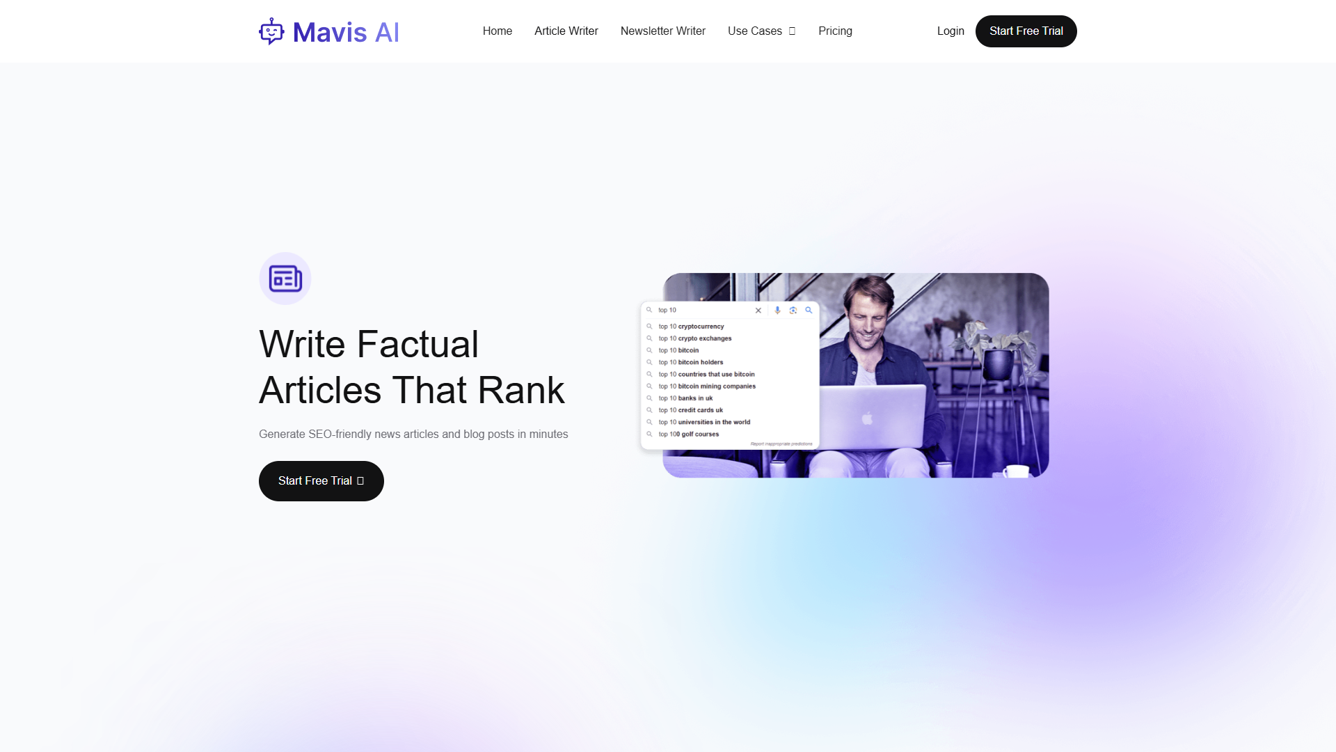 Mavis AI Factual News Article Writer Mavis AI Factual News Article Writer