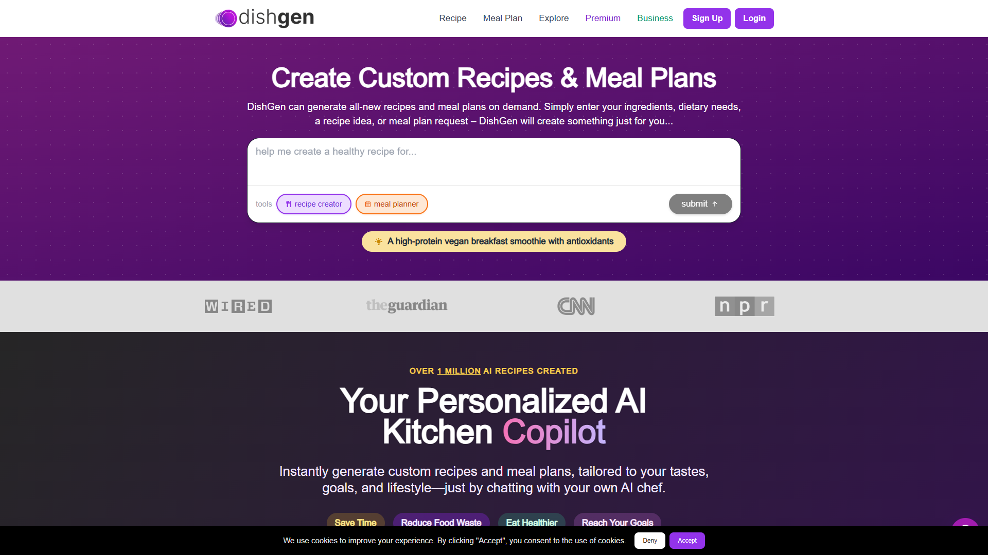 DishGen AI Recipe Generator DishGen AI Recipe Generator