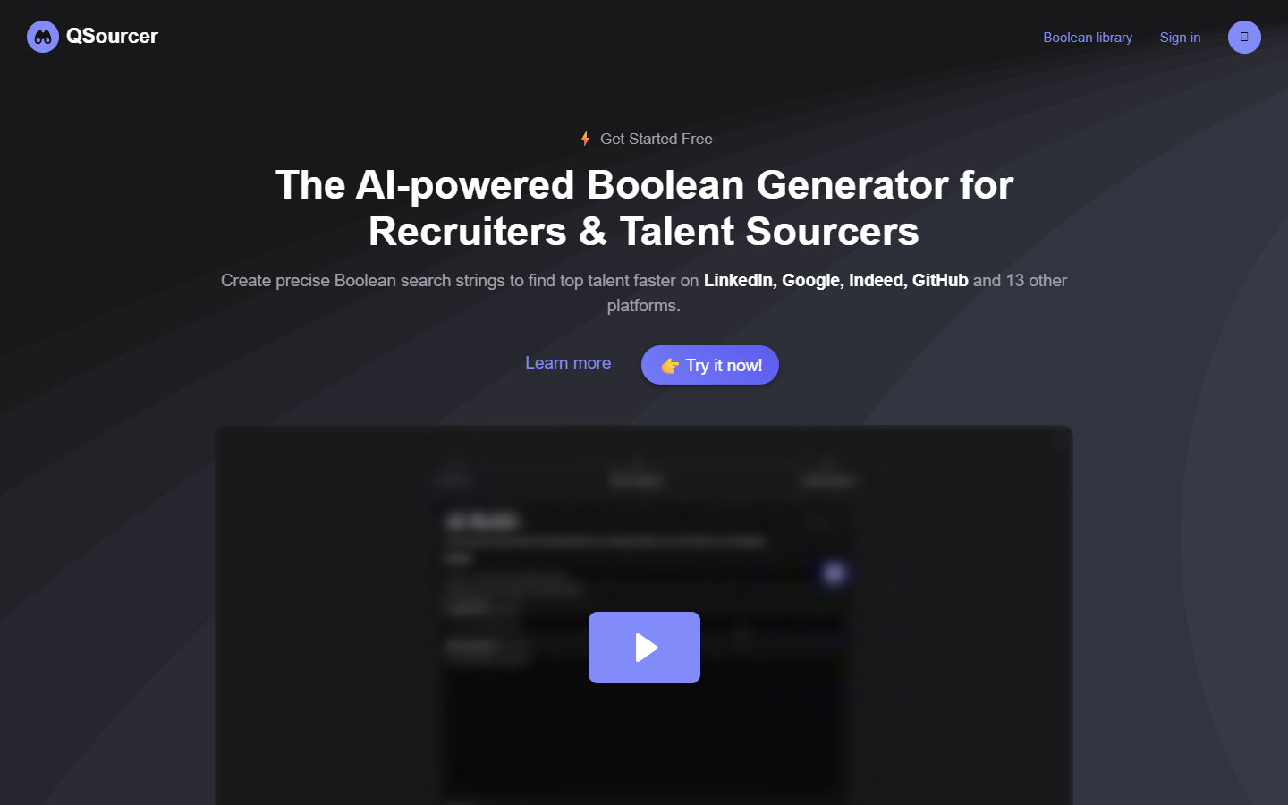QSourcer — AI Boolean Generator QSourcer — AI Boolean Generator