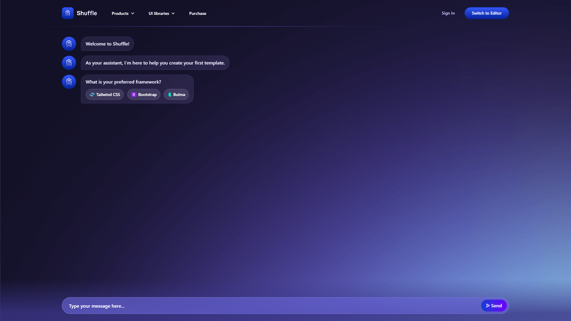 Shuffle Chat Template Builder Shuffle Chat Template Builder