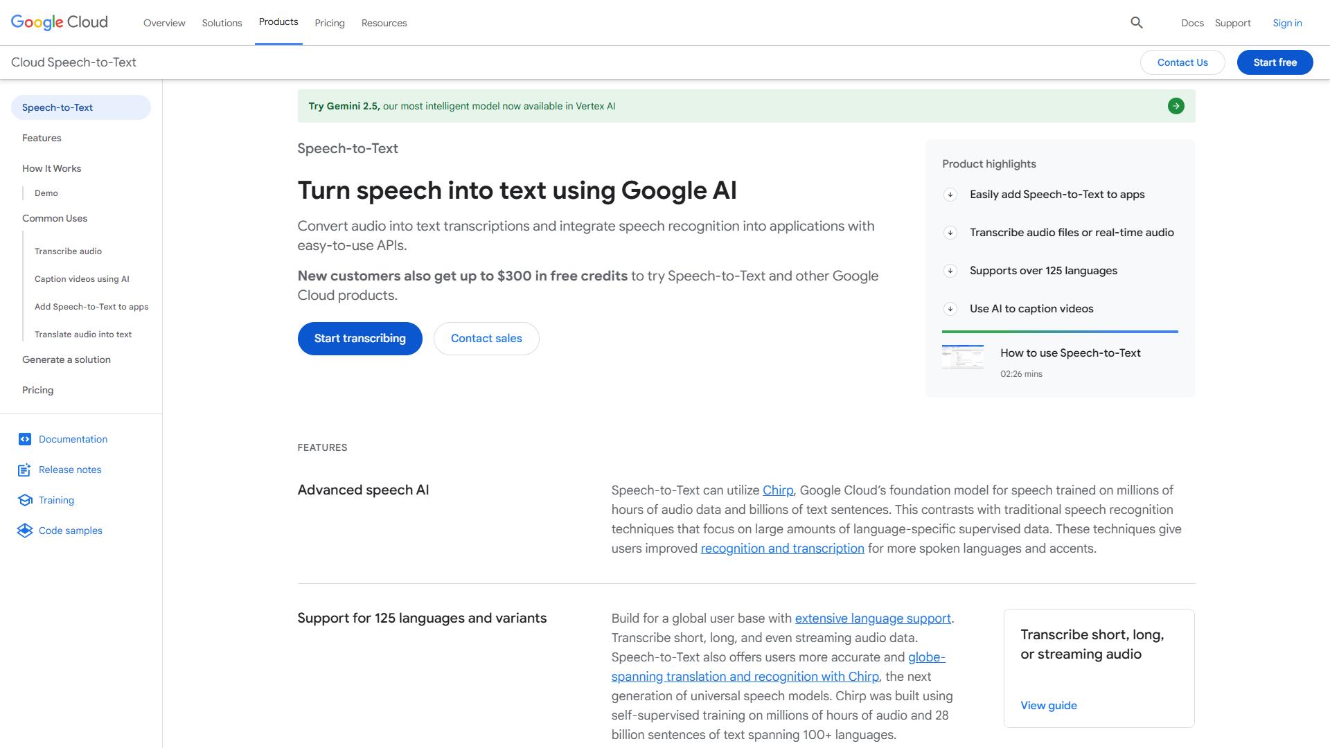 Google Cloud Speech to Text Google Cloud Speech to Text