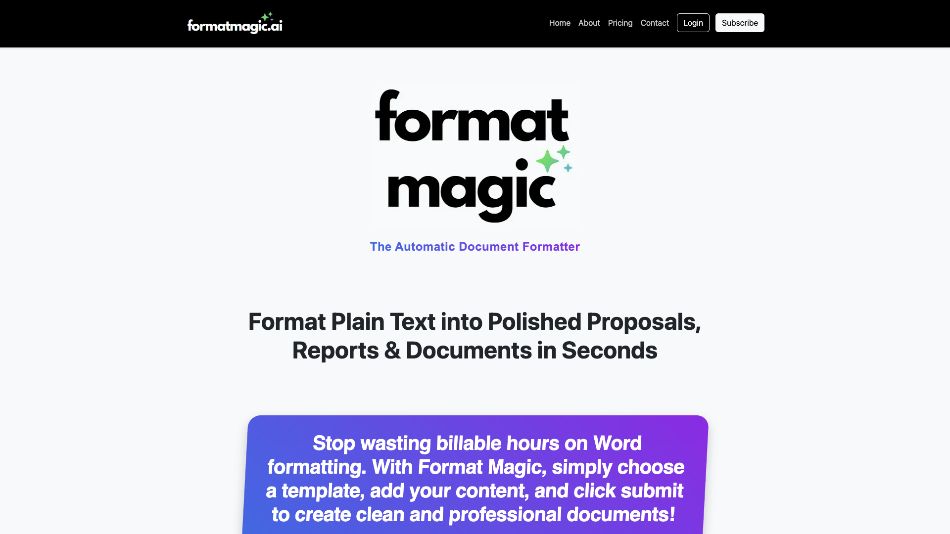 Format Magic Format Magic