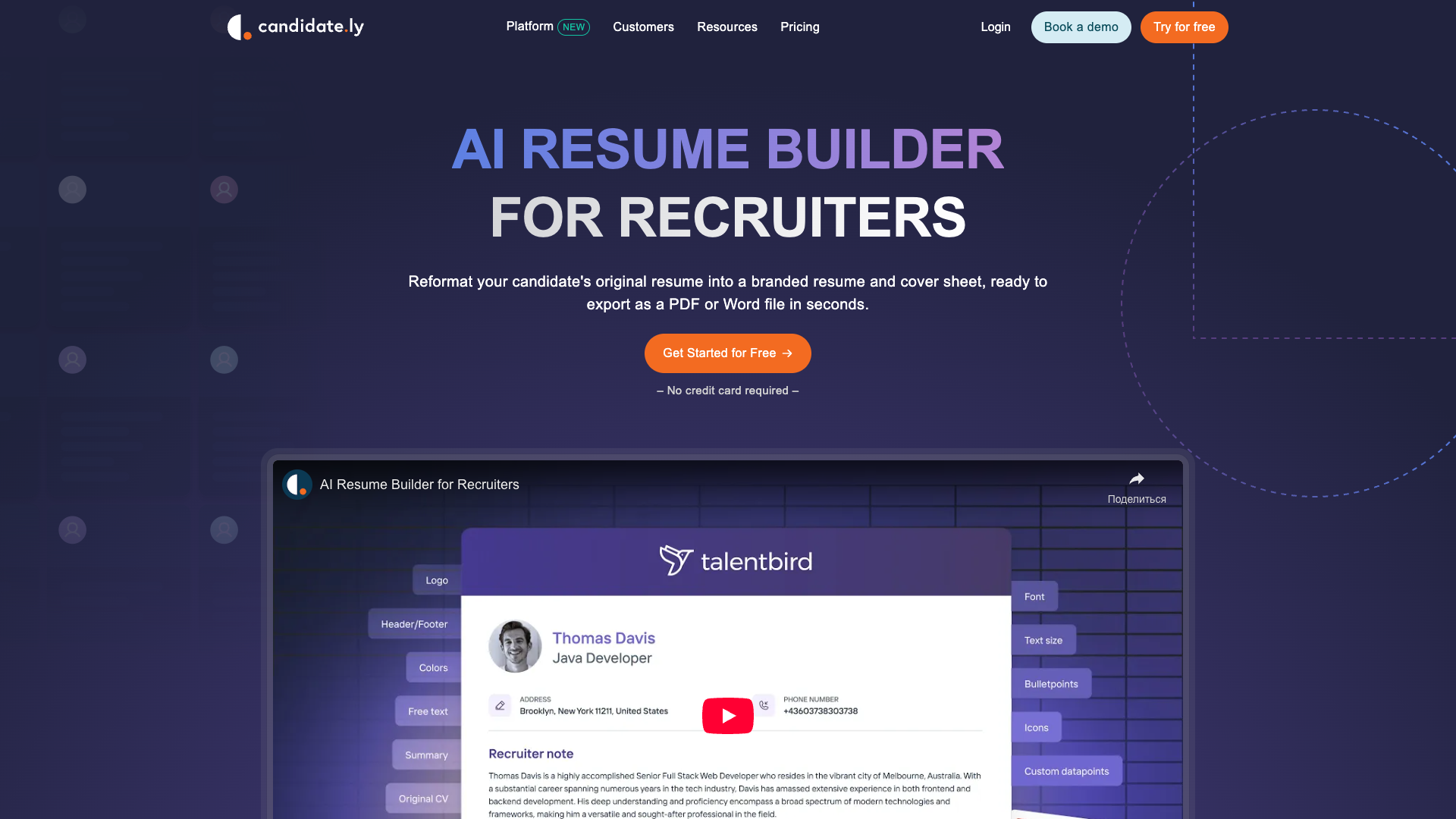 Candidately AI Resume Builder Candidately AI Resume Builder