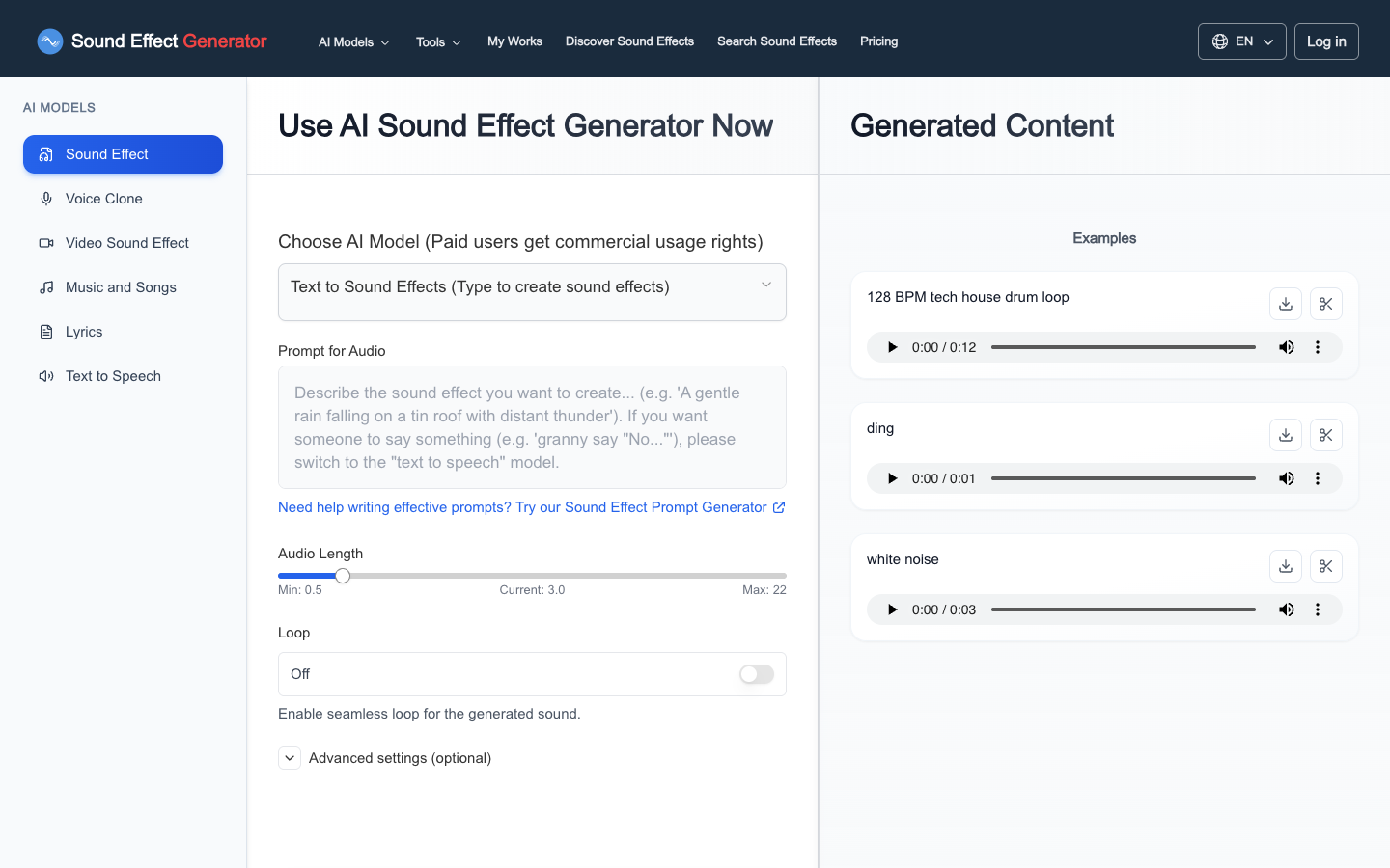 AI Sound Effect Generator AI Sound Effect Generator