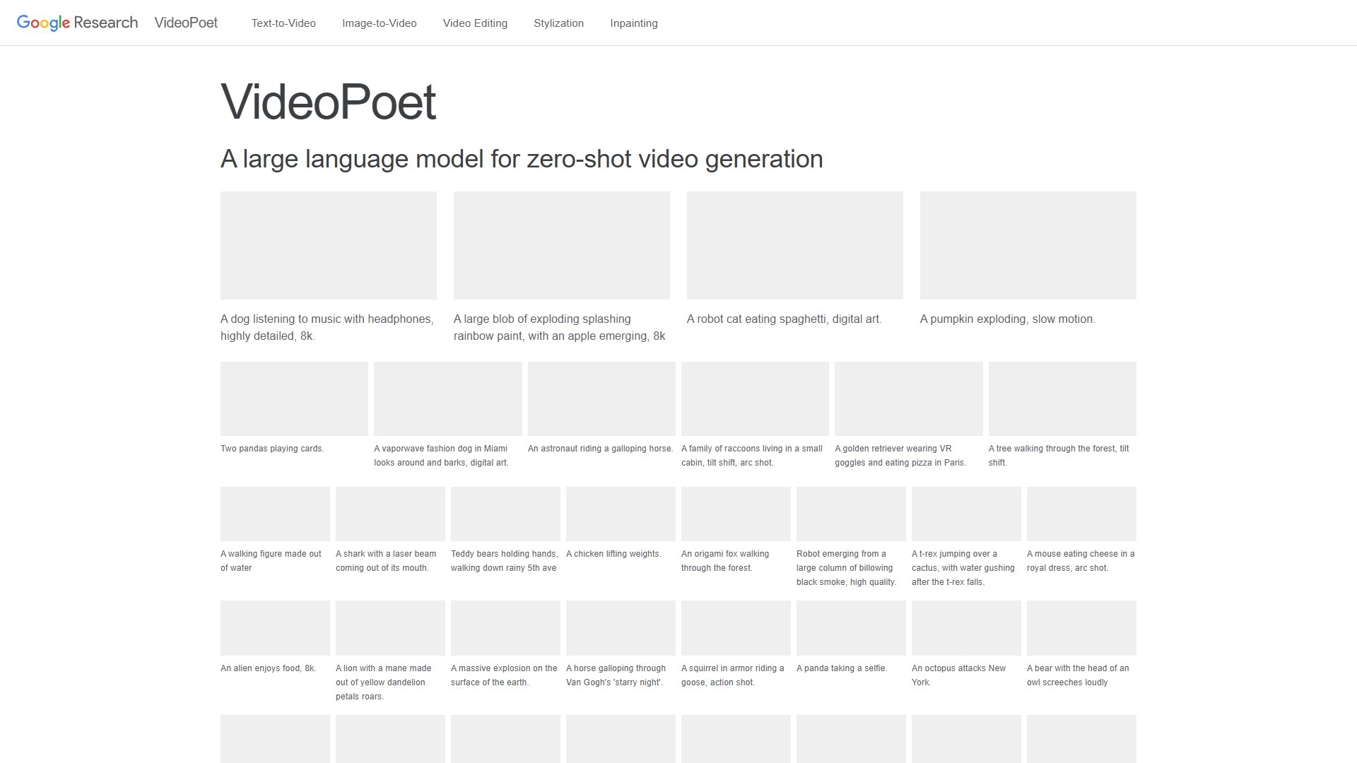 VideoPoet VideoPoet