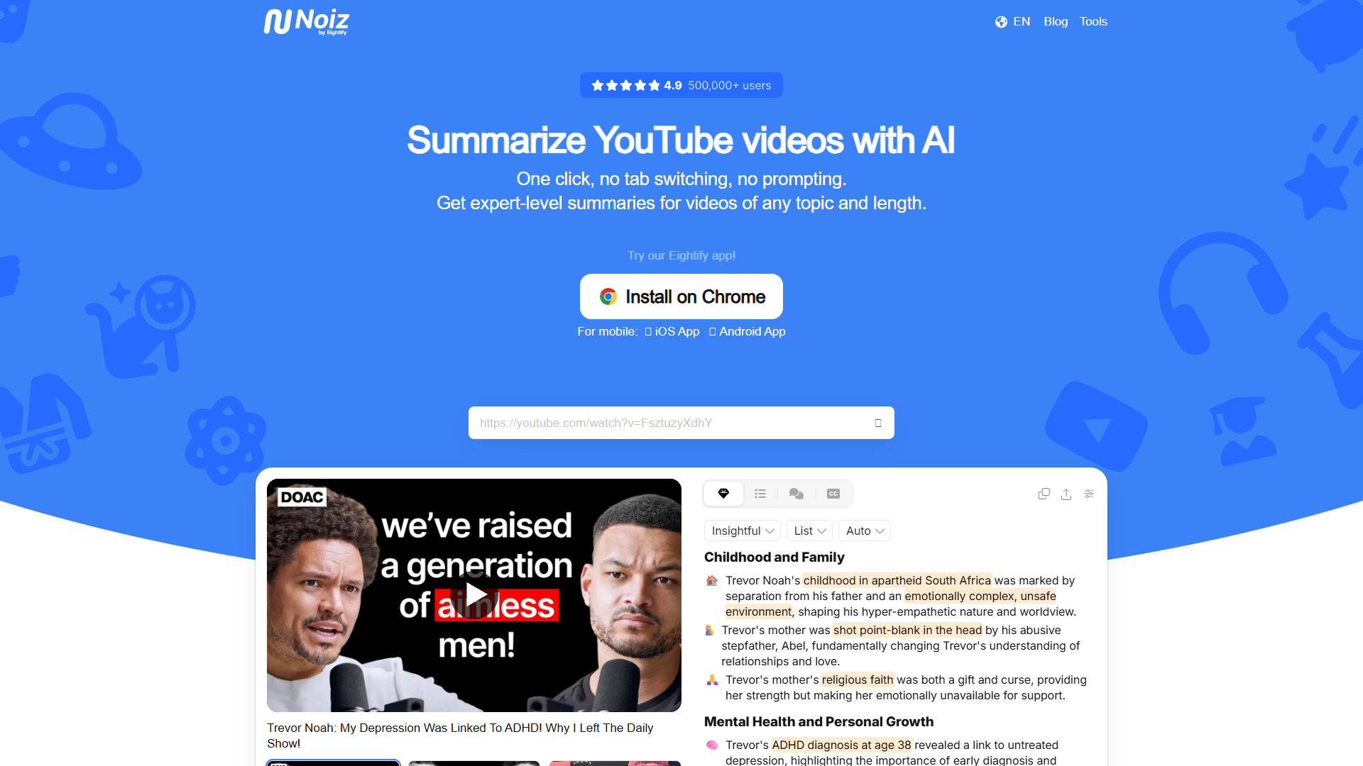 Noiz — YouTube Video Summarizer AI Noiz — YouTube Video Summarizer AI