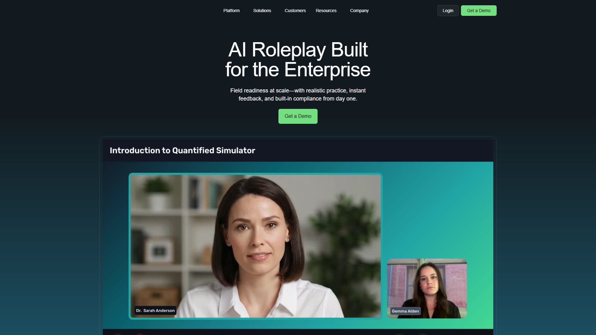 Quantified AI Roleplay Simulator Quantified AI Roleplay Simulator