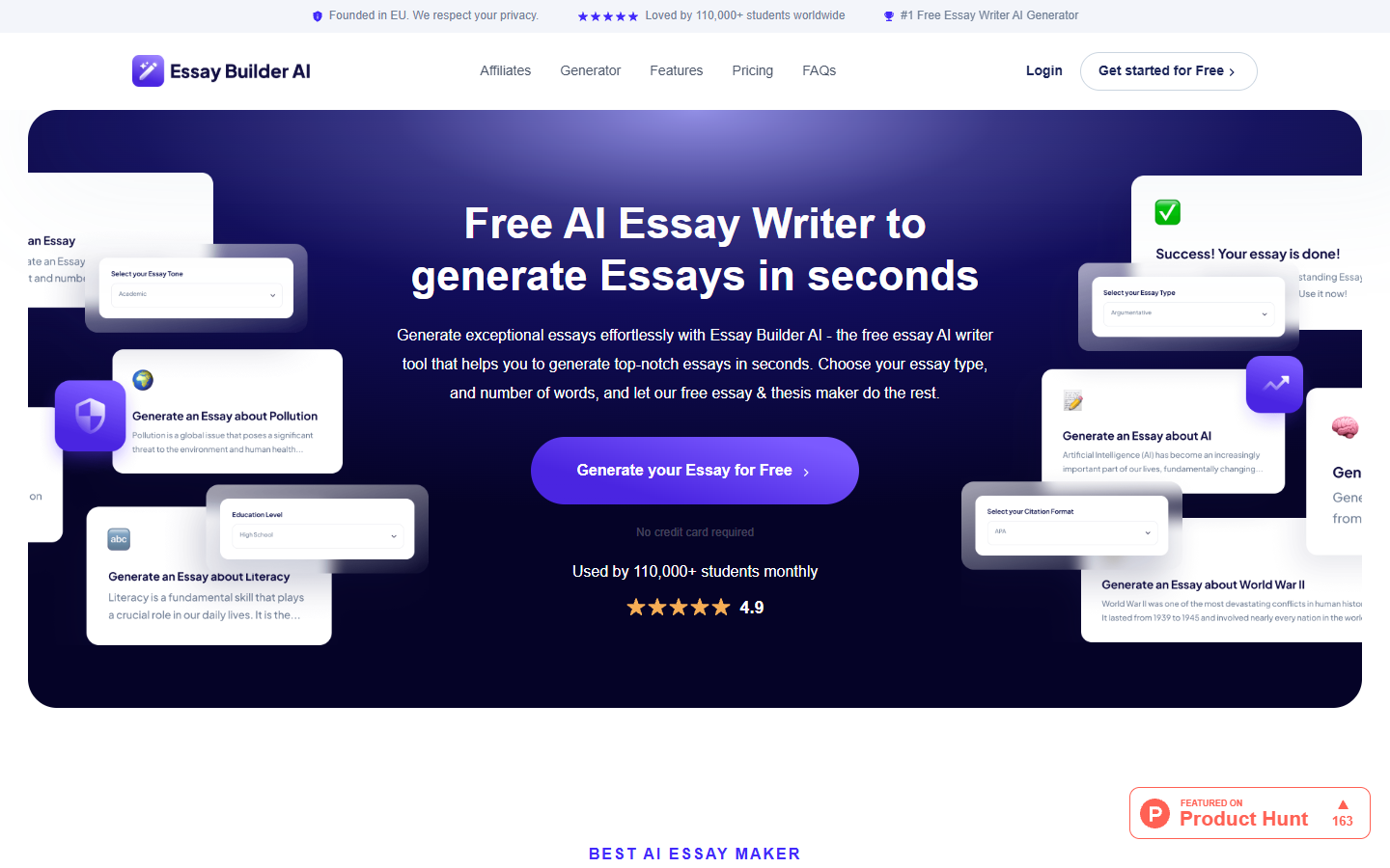 Essay Builder AI Essay Builder AI