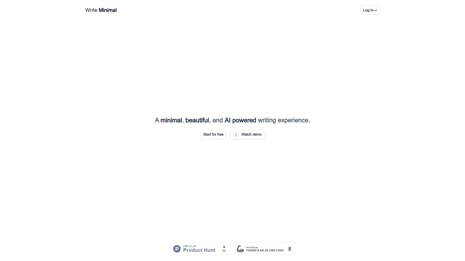 Minimal Write Minimal Write