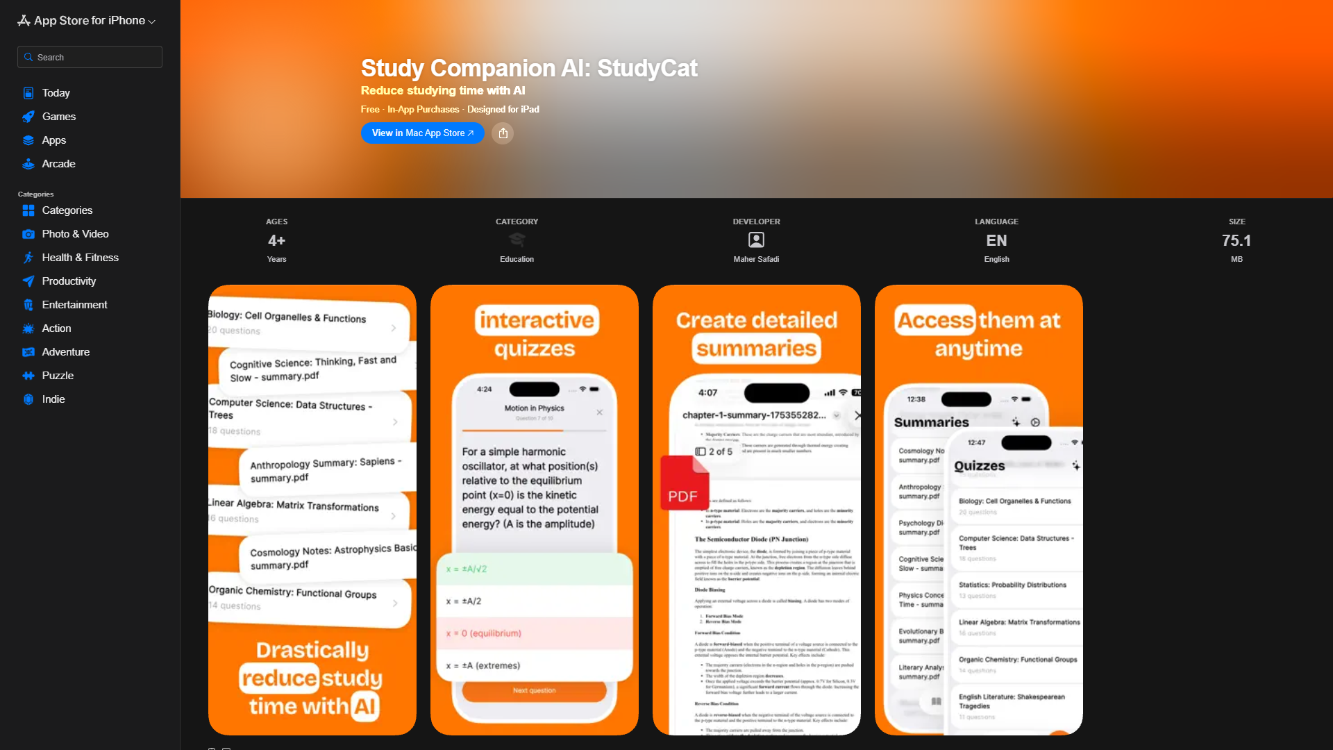Study Companion AI: StudyCat Study Companion AI: StudyCat